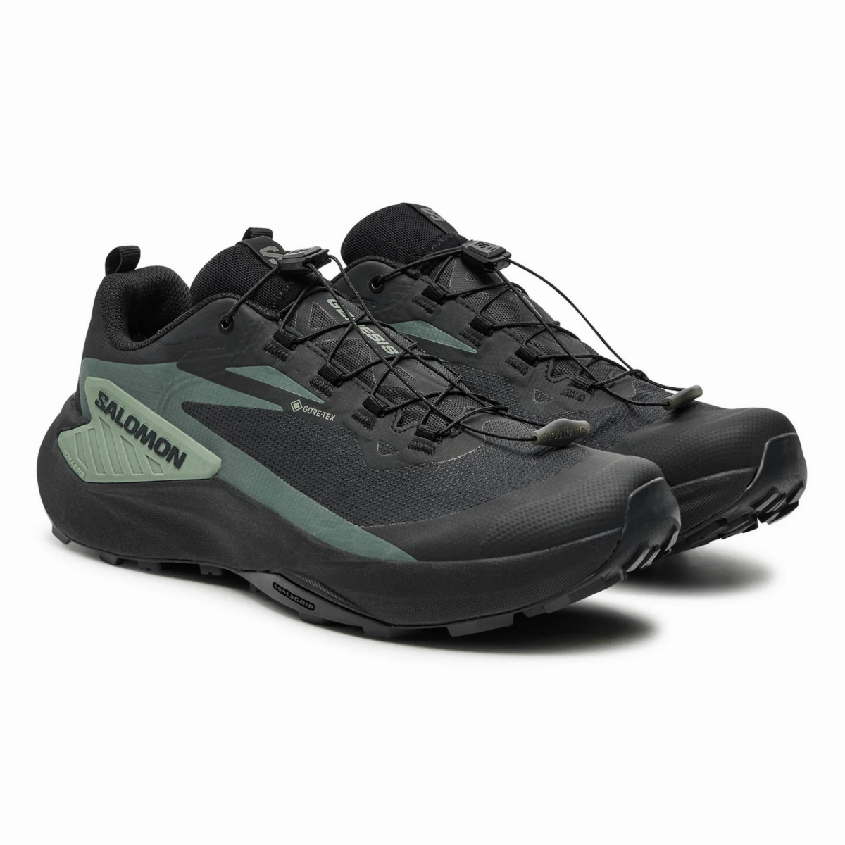 Shock Absorbing Technology Salomon Men's Genesis Gore-Tex Black/Agave Green/Urban Chic