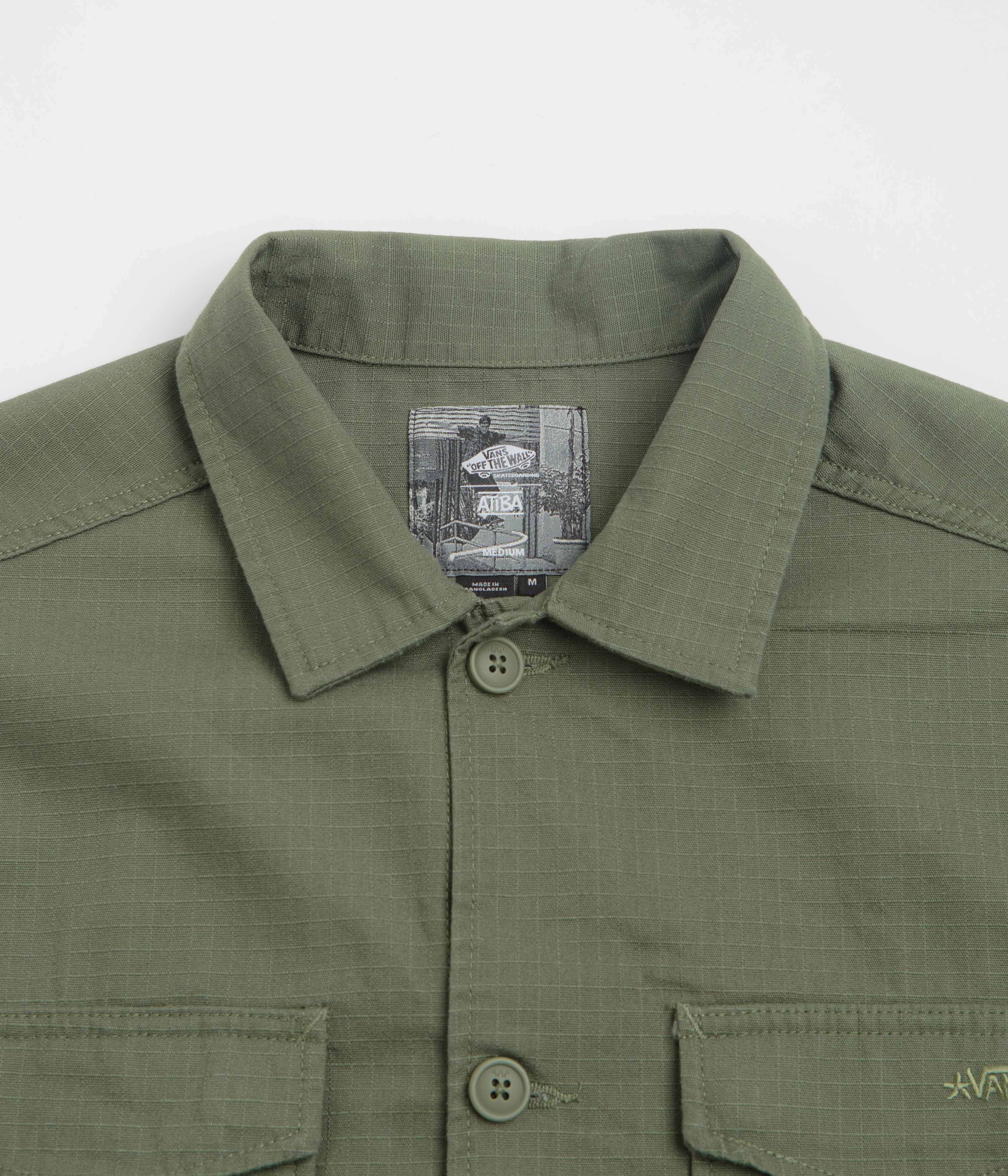 Vans Skate Atiba Haze Military Overshirt - Pine Forest Temperature Regulating Danger
