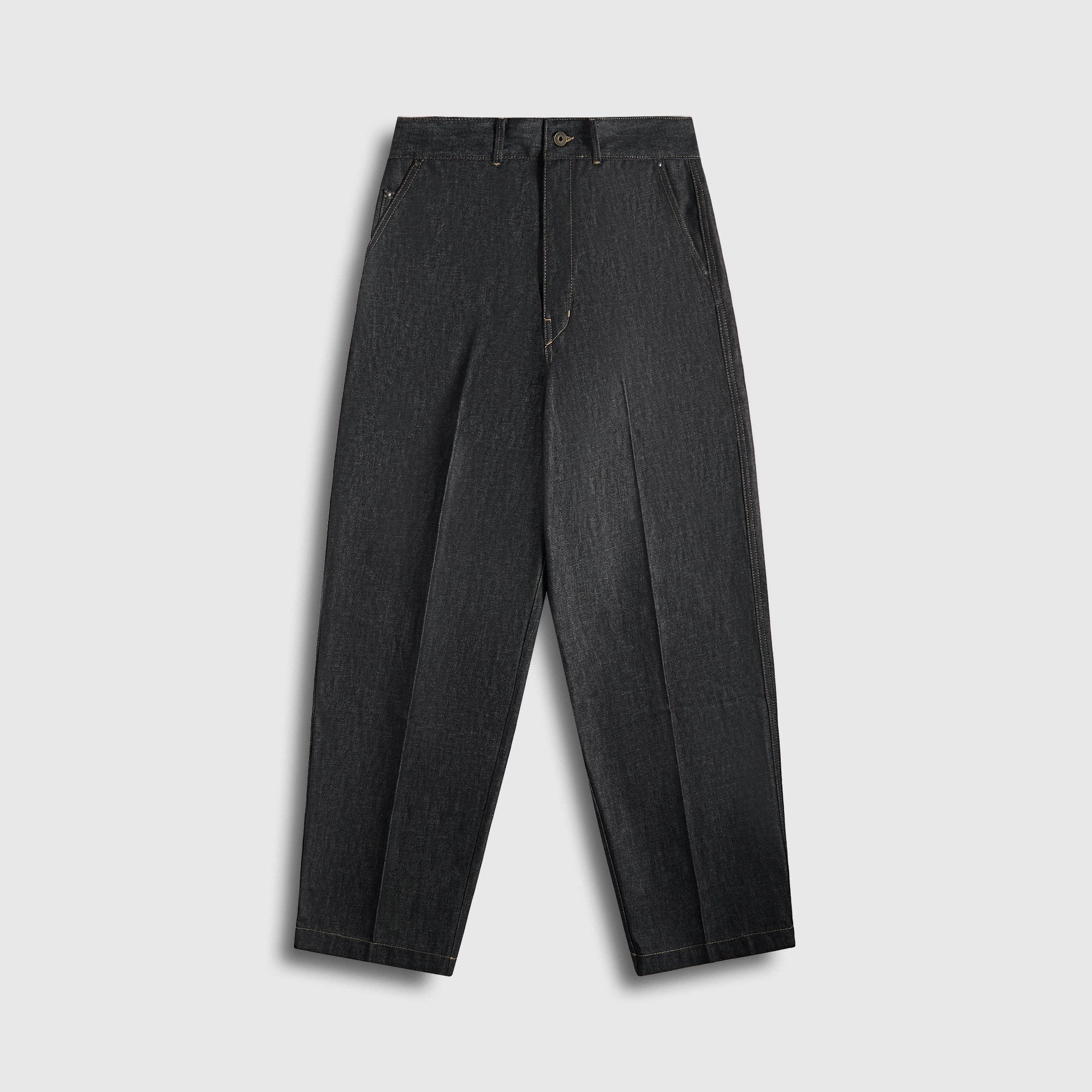 Lemaire Maxi Barrel Workwear Pants - Slate Cozy and Relaxed