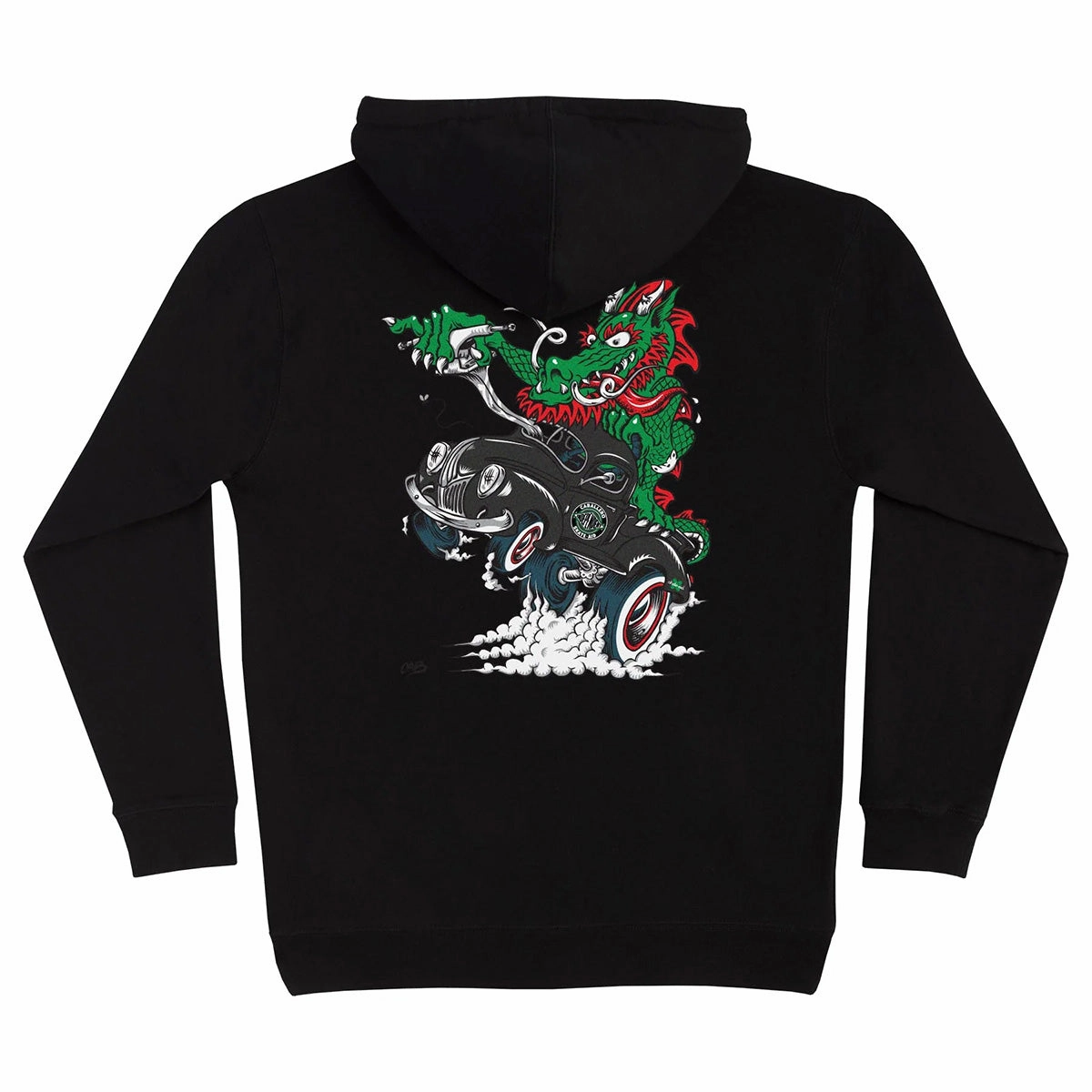 Independent - Caballero X Skate Aid Hoodie Black Ribbed Hemming Coffee Lover