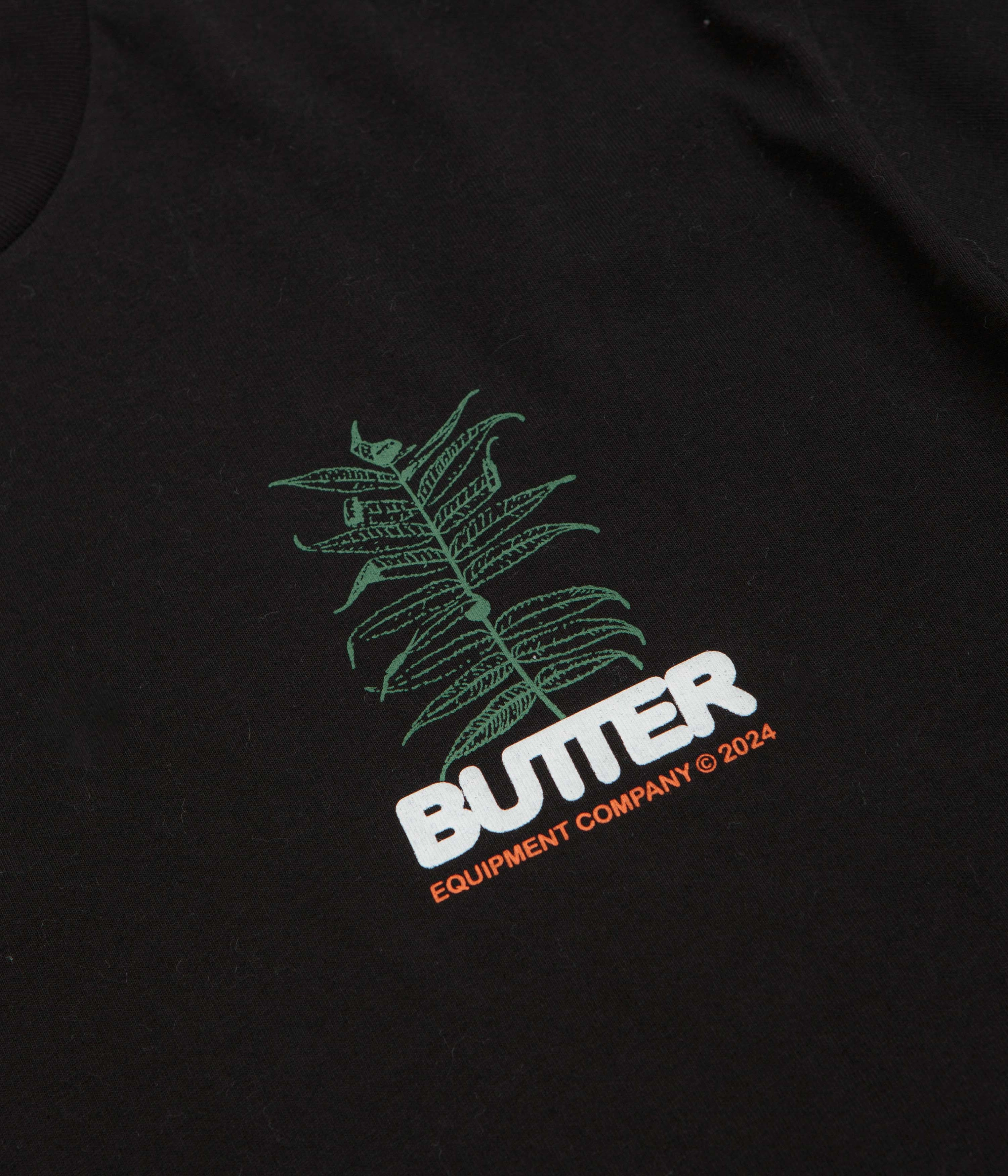 Two Button Closure System Reinforced Seams Butter Goods Earth T-Shirt - Black