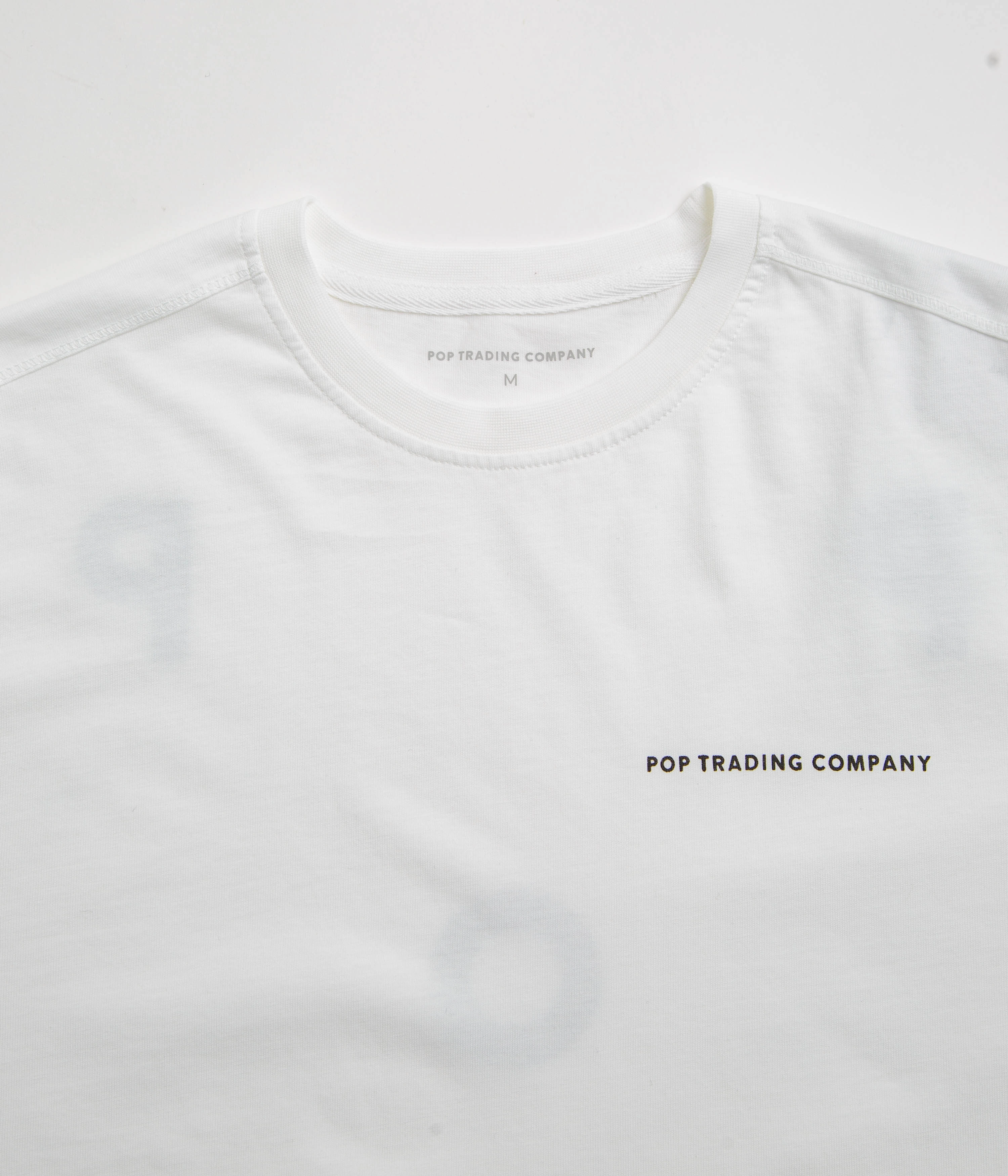 Pop Trading Company Logo T-Shirt - White / Black regular length