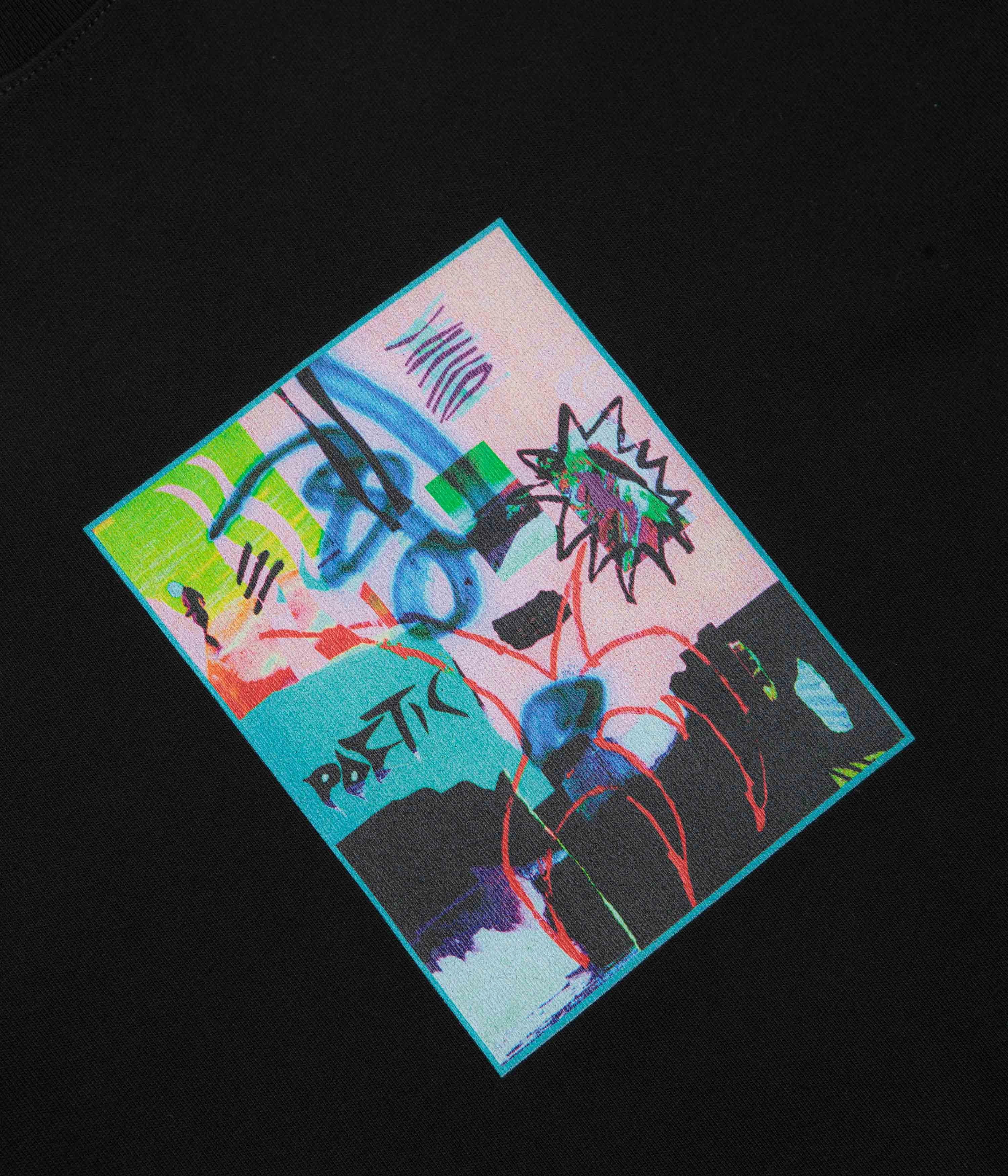 Poetic Collective 80s T-Shirt - Black Resilient Collar Interlining