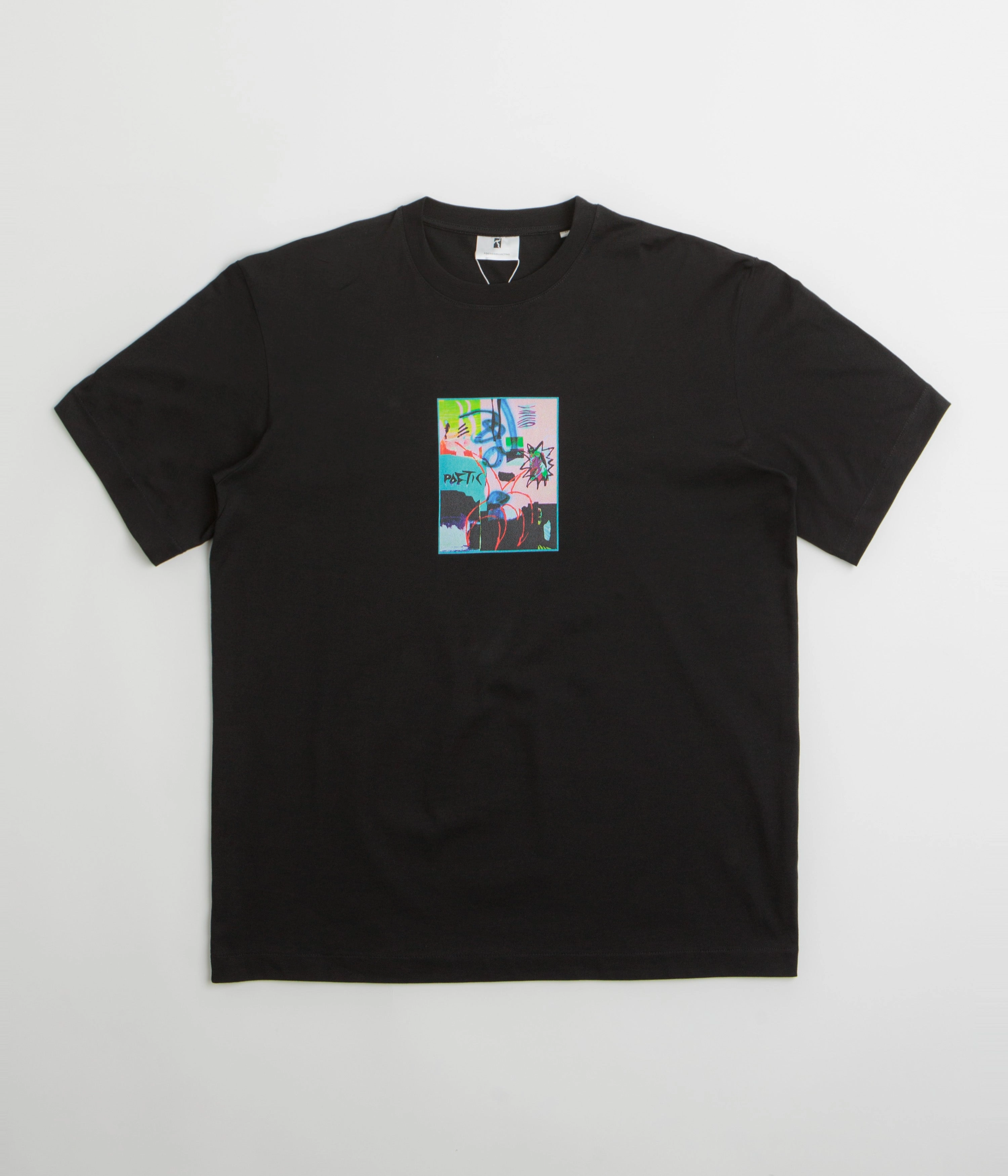 Poetic Collective 80s T-Shirt - Black neon hem