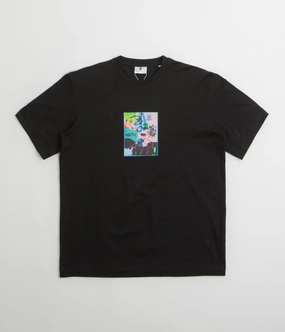 Poetic Collective 80s T-Shirt - Black neon hem