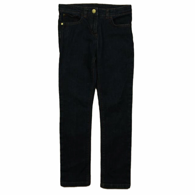 Flexible Fabric Tapered ankle Jacadi Girls Navy Jeans