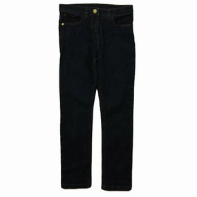 Flexible Fabric Tapered ankle Jacadi Girls Navy Jeans