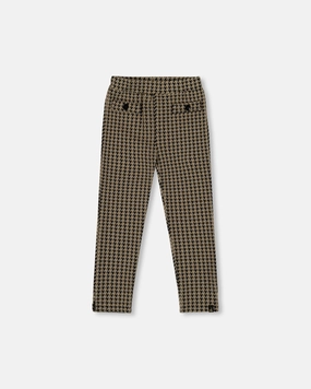 Jacquard Knit Pant with Welt Pocket Flexible Use Timeless Wear