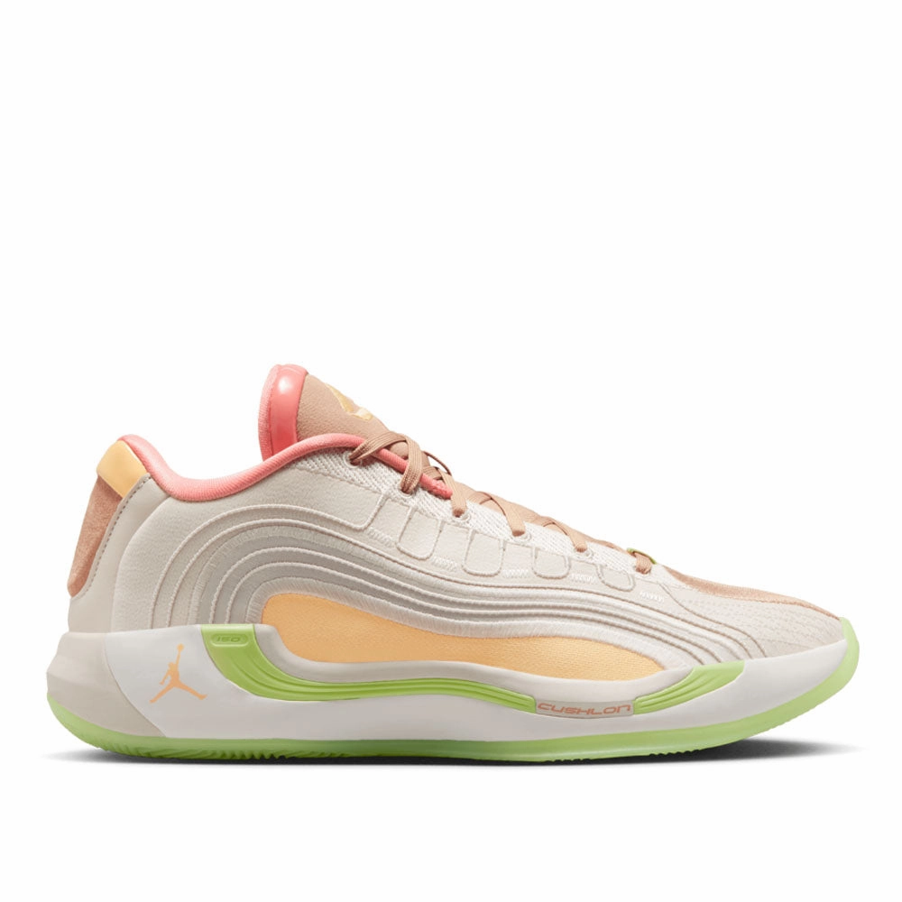 Jordan Men's Luka 4 PF "Light Orewood and Tangerine" Basketball Shoes Foam Padding Technology