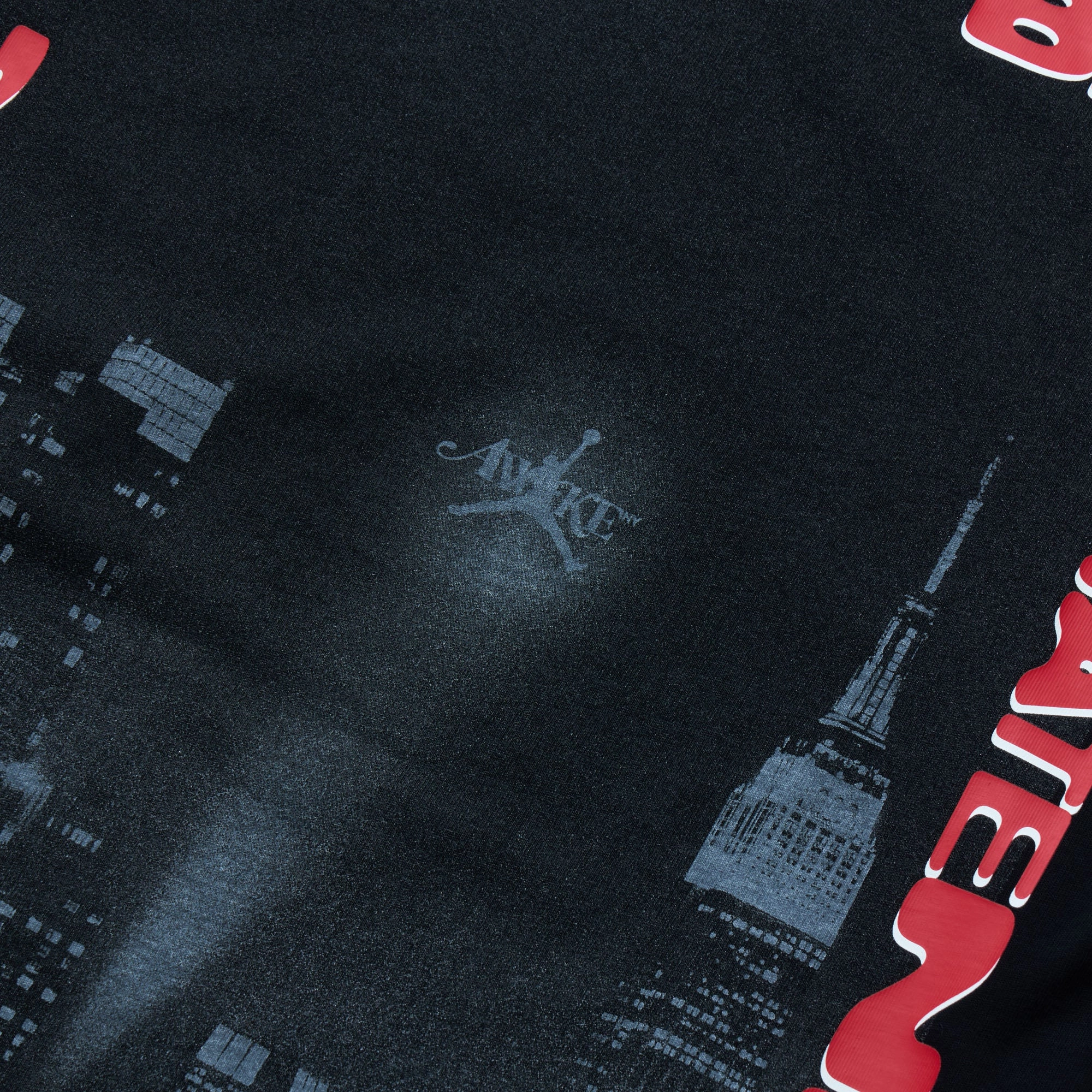 Jordan x Awake NY T-Shirt Black / White - University Red Ruffled