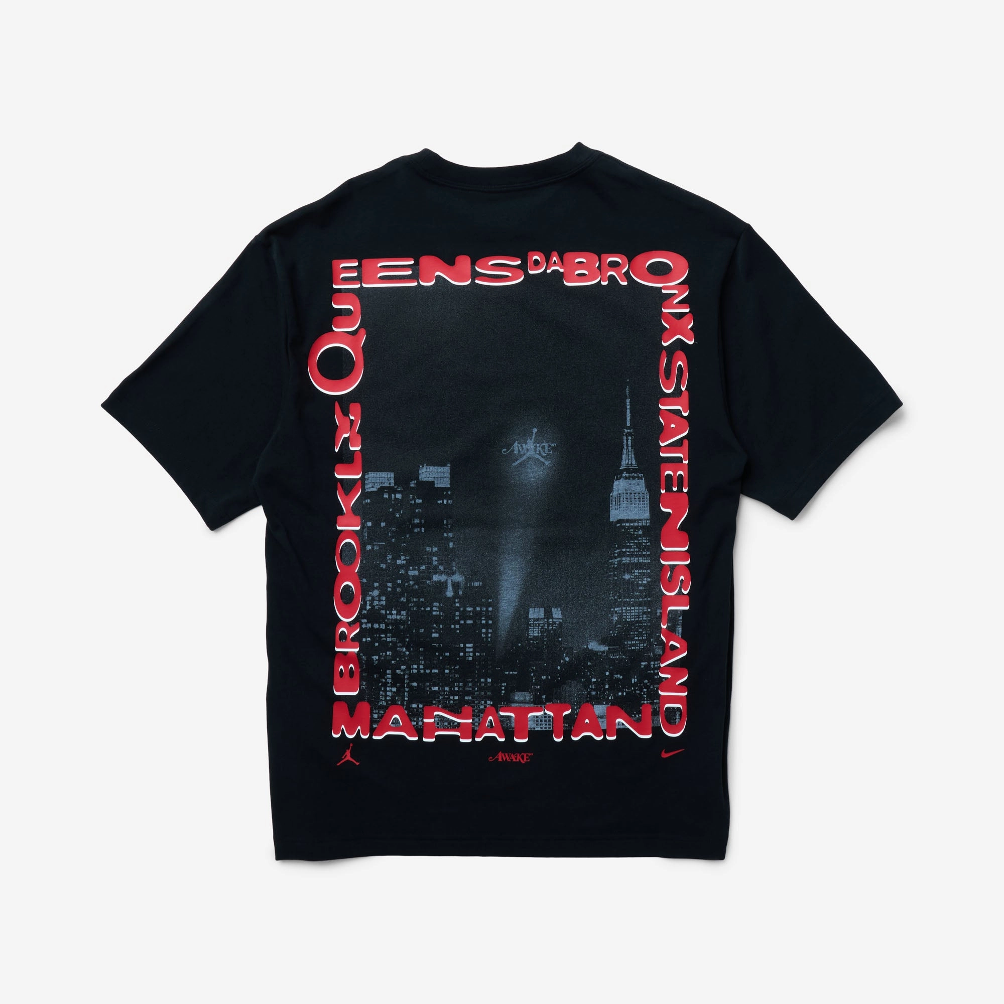 tent venue Jordan x Awake NY T-Shirt Black / White - University Red