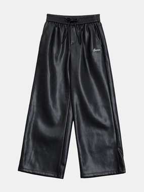 StaticDissipative Chill Comfort Fit Joy Faux-Leather Wide-Leg Pants (7-14)