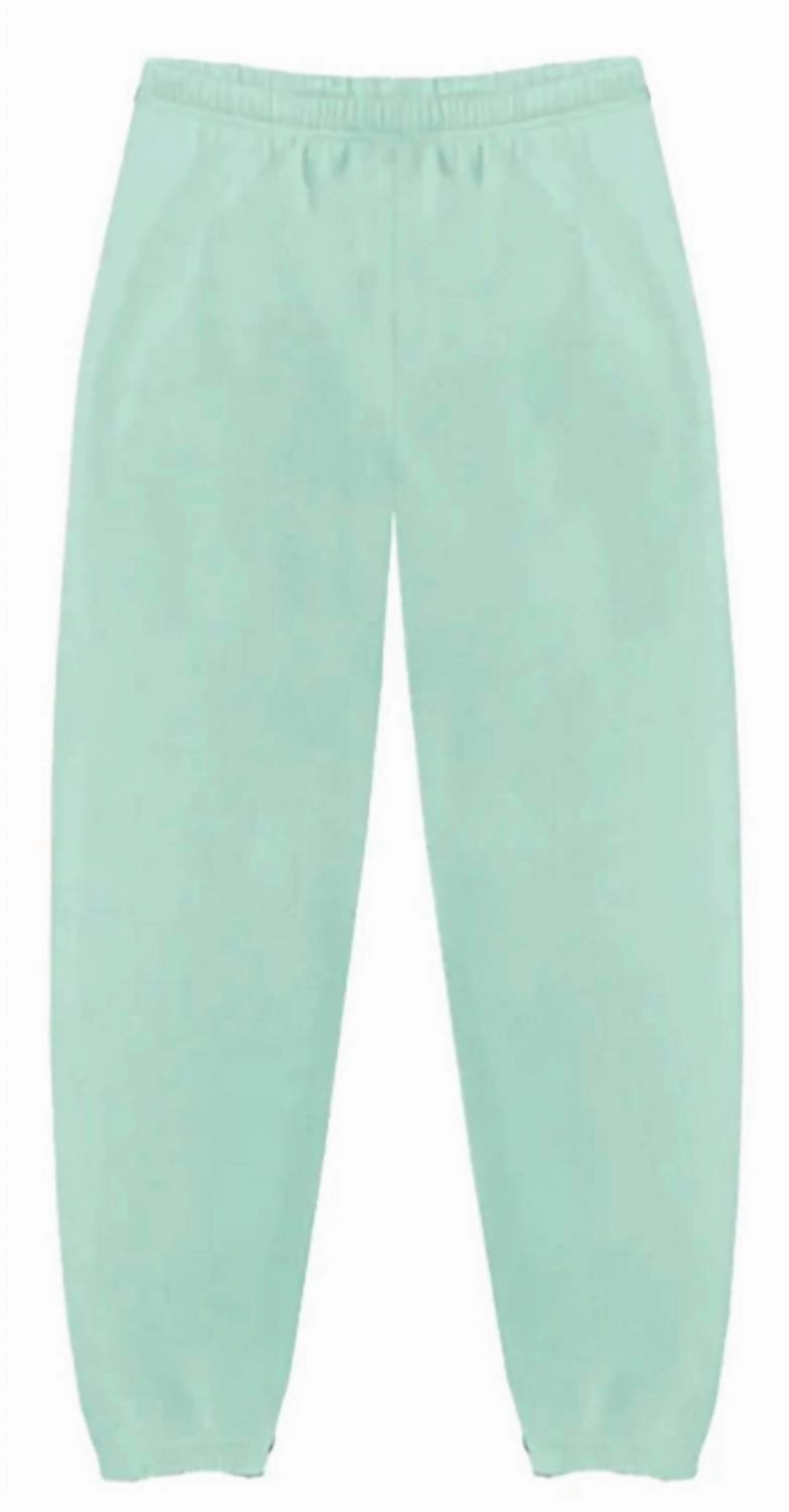 Junior Dylan Jogger In Sea Green Flared bottom Slimline Fit