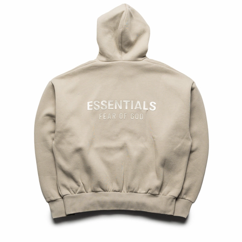 Fear Of God Essentials Classic Fit Fleece Hoodie - Abbey Stone V neck