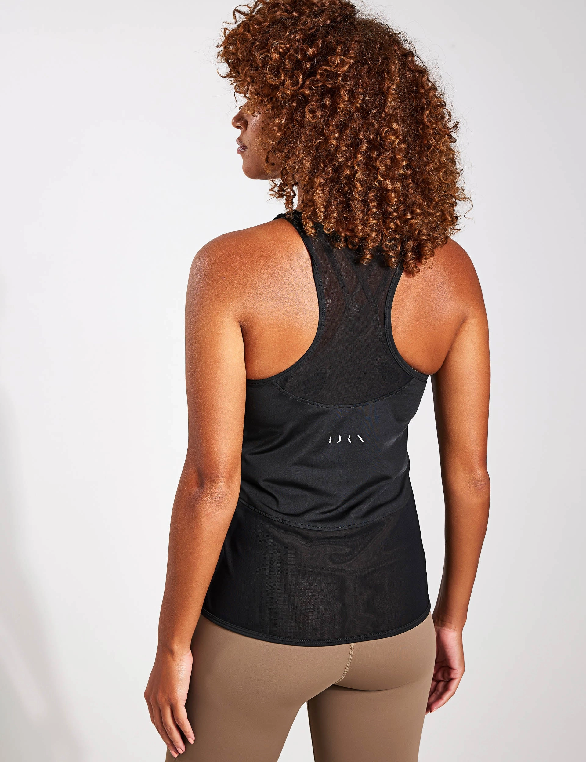 wide - track low end Kiava Mesh Tank - Black