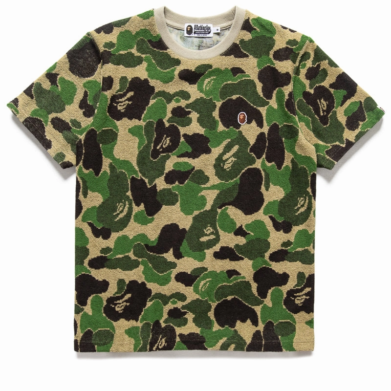 Ribbed Cuff Details concert A Bathing Ape ABC Camo Pile Jacquard One Point Tee - Green