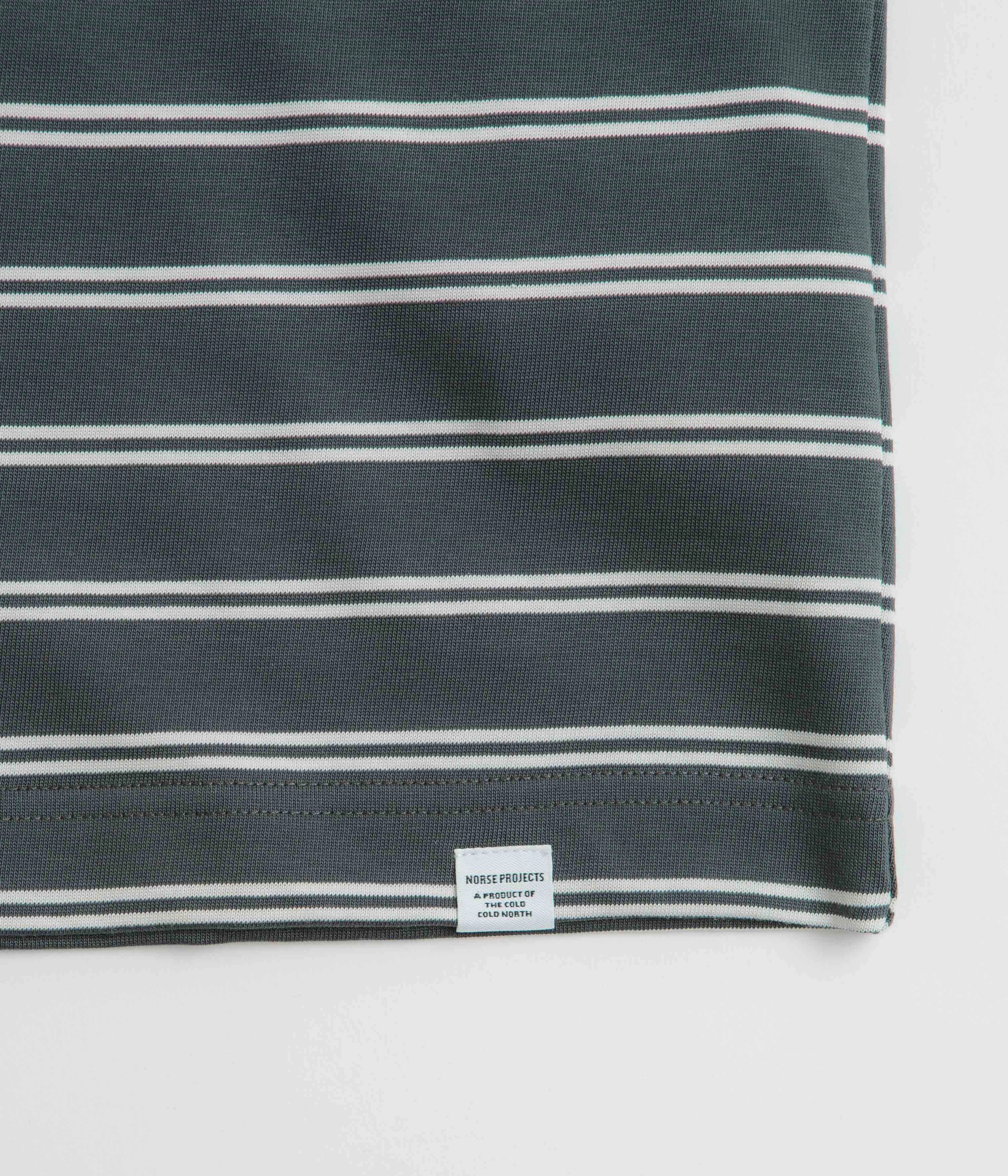Norse Projects Holger Organic Sailor Stripe Pocket T-Shirt - Battleship Grey gym clothes trendy season