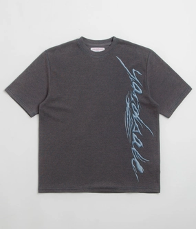fall season Full length Yardsale Highlights T-Shirt - Grey / Blue
