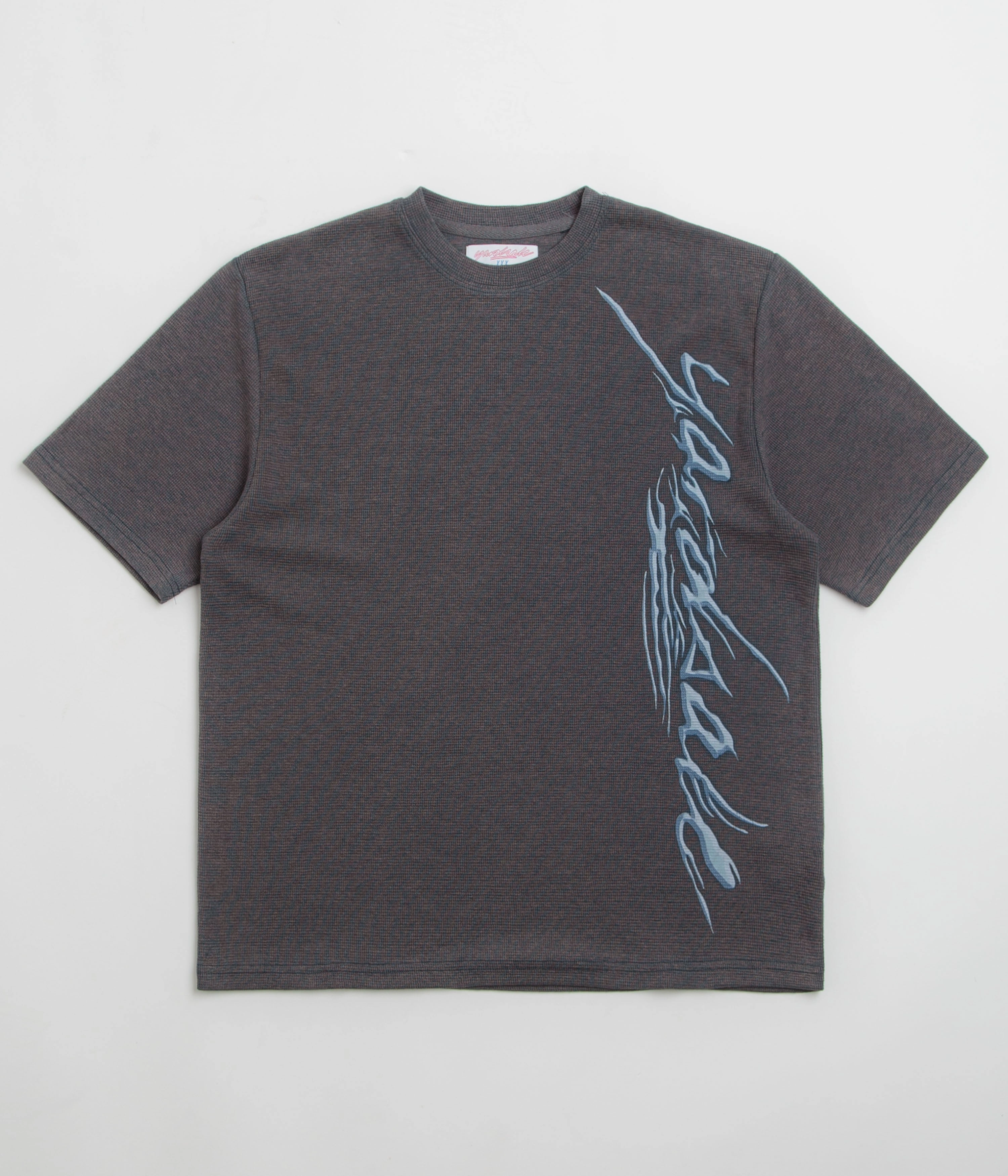 peak season cabin venue Yardsale Highlights T-Shirt - Grey / Blue
