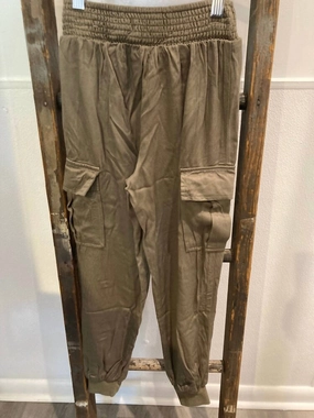 Active Design Wear Kid's Cargo Pant In Olive