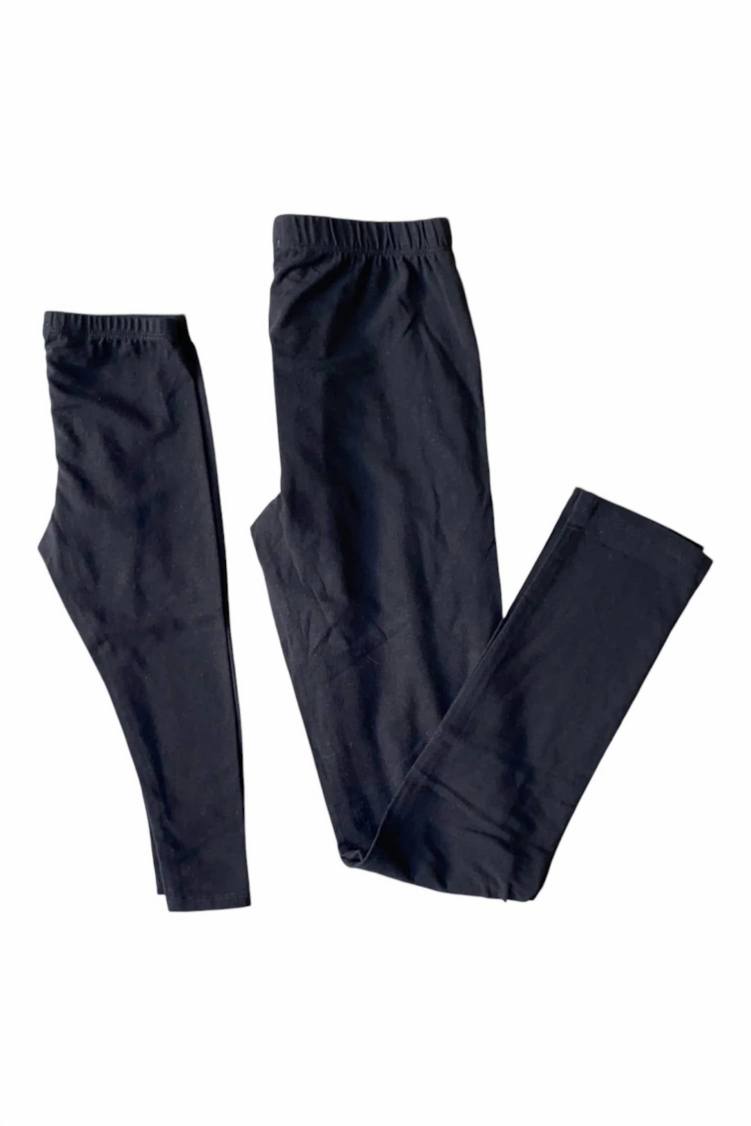Kid's Legging In Black SecureZipperClosures Relaxed Comfort Wear