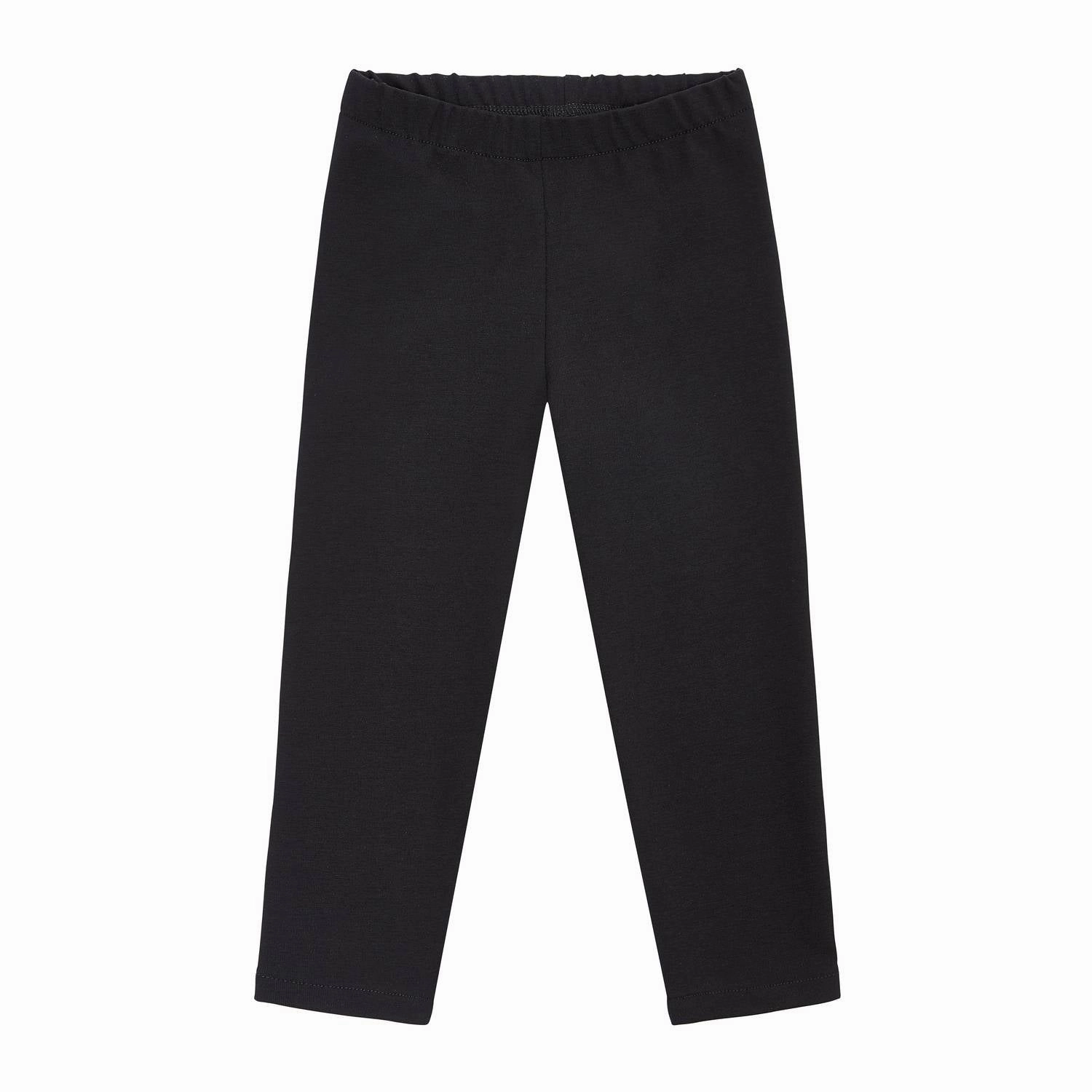 Kid's Leggings In Black Slim Comfort
