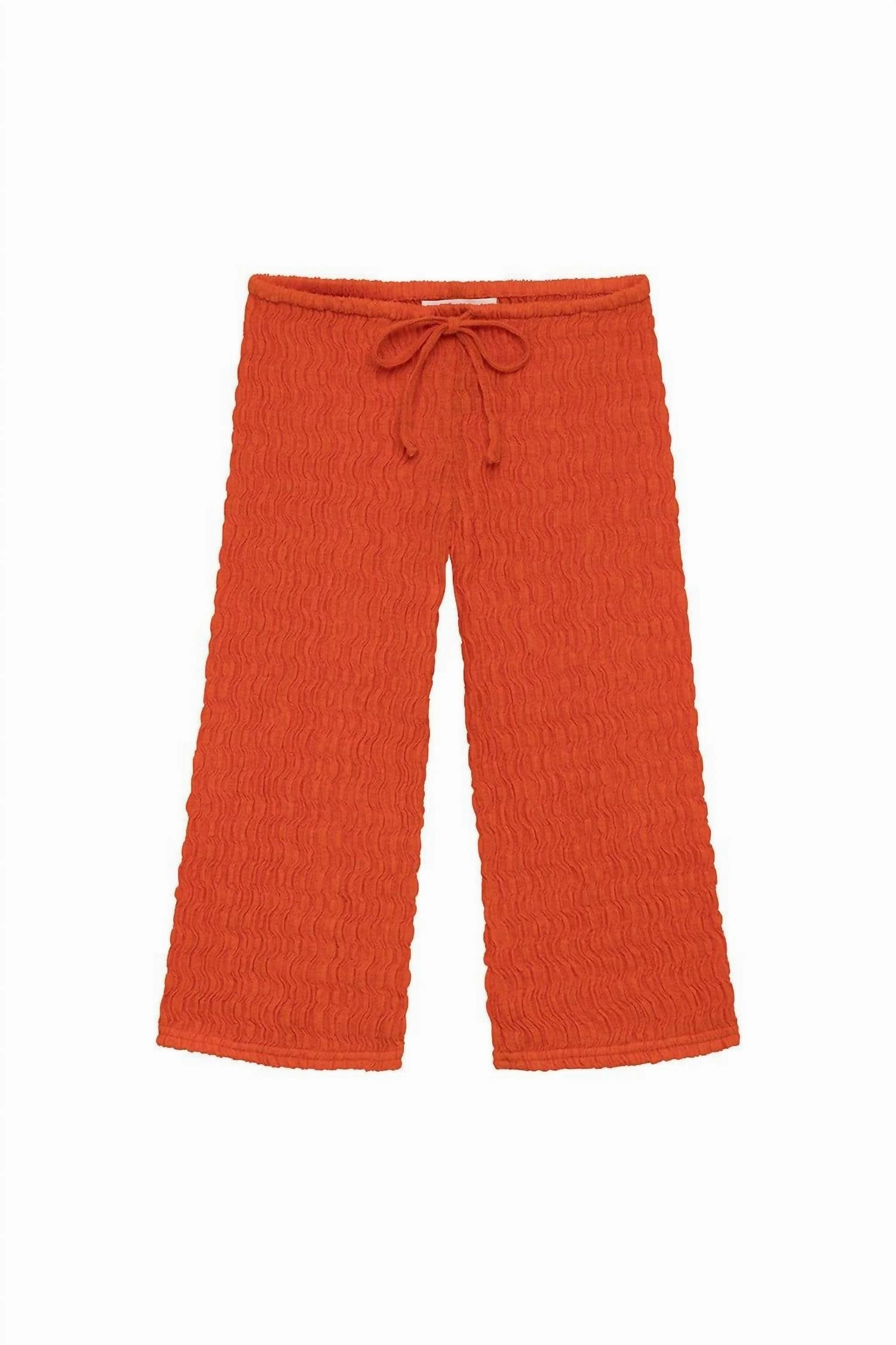 OdorResistant LowProfileStitching Kid's Mini Drawstring Pant In Tangerine