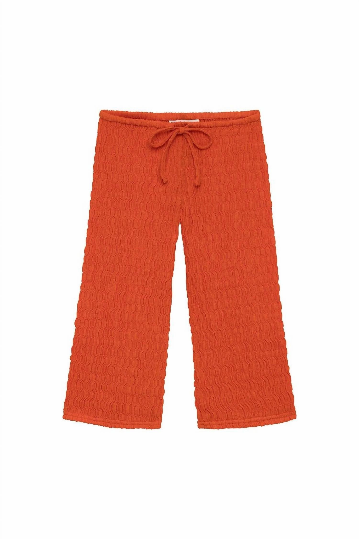 Comfort Fit Kid's Mini Drawstring Pant In Tangerine