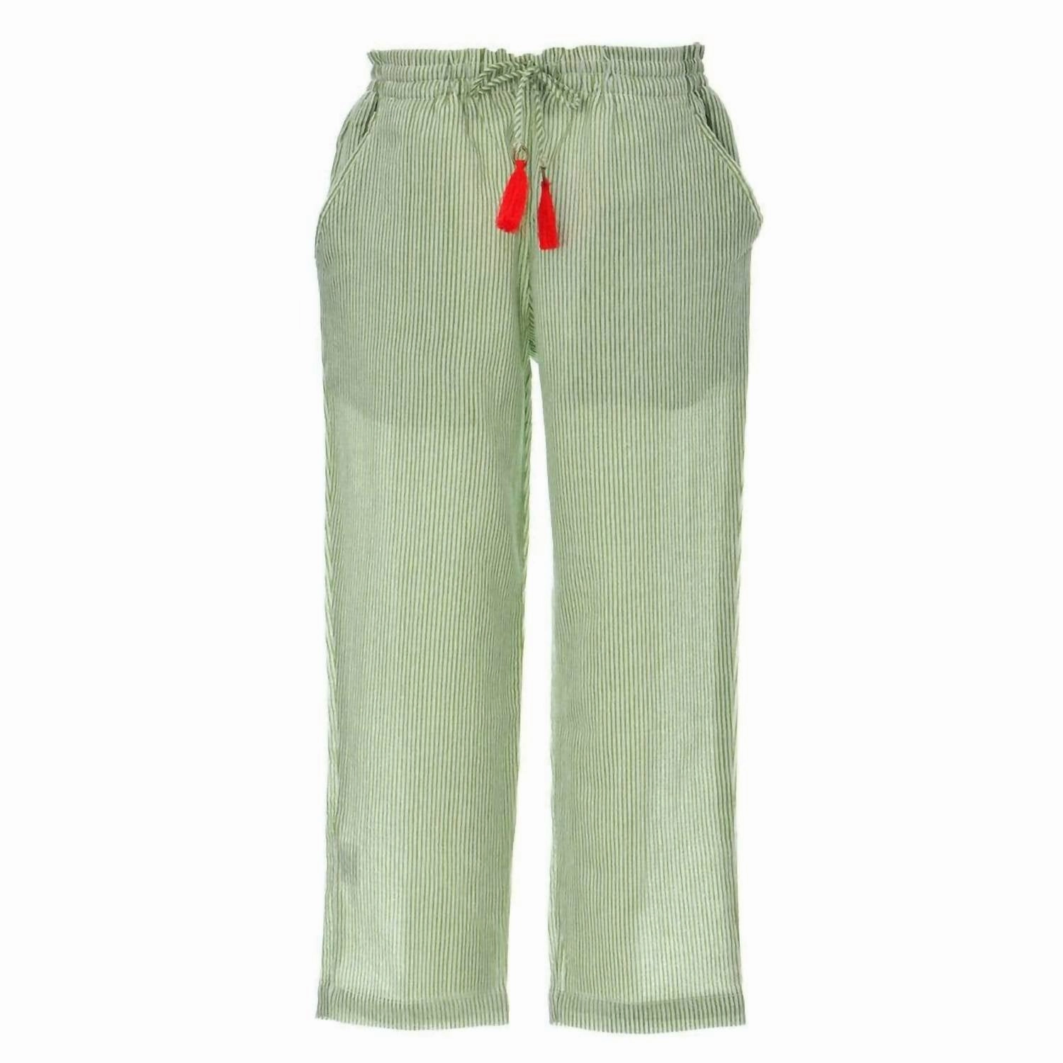 Tear Resistant Weave Kid's Misha Pants In Green