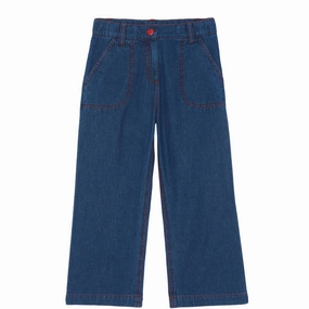 Kid's Raw Denim Trousers In Blue Perfect Layer