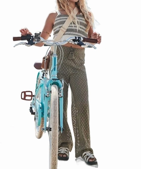 Kids Knit Pants In Moss Work Comfort