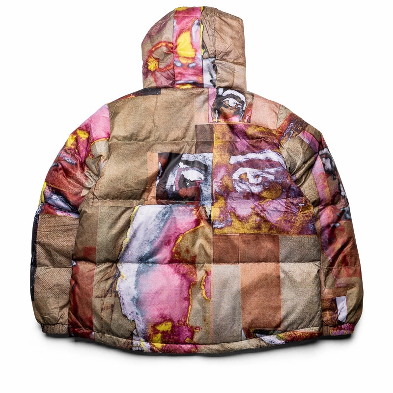 KidSuper Faces Collage Printed Puffer - Multi All Season Fit Convertible Sleeve Options