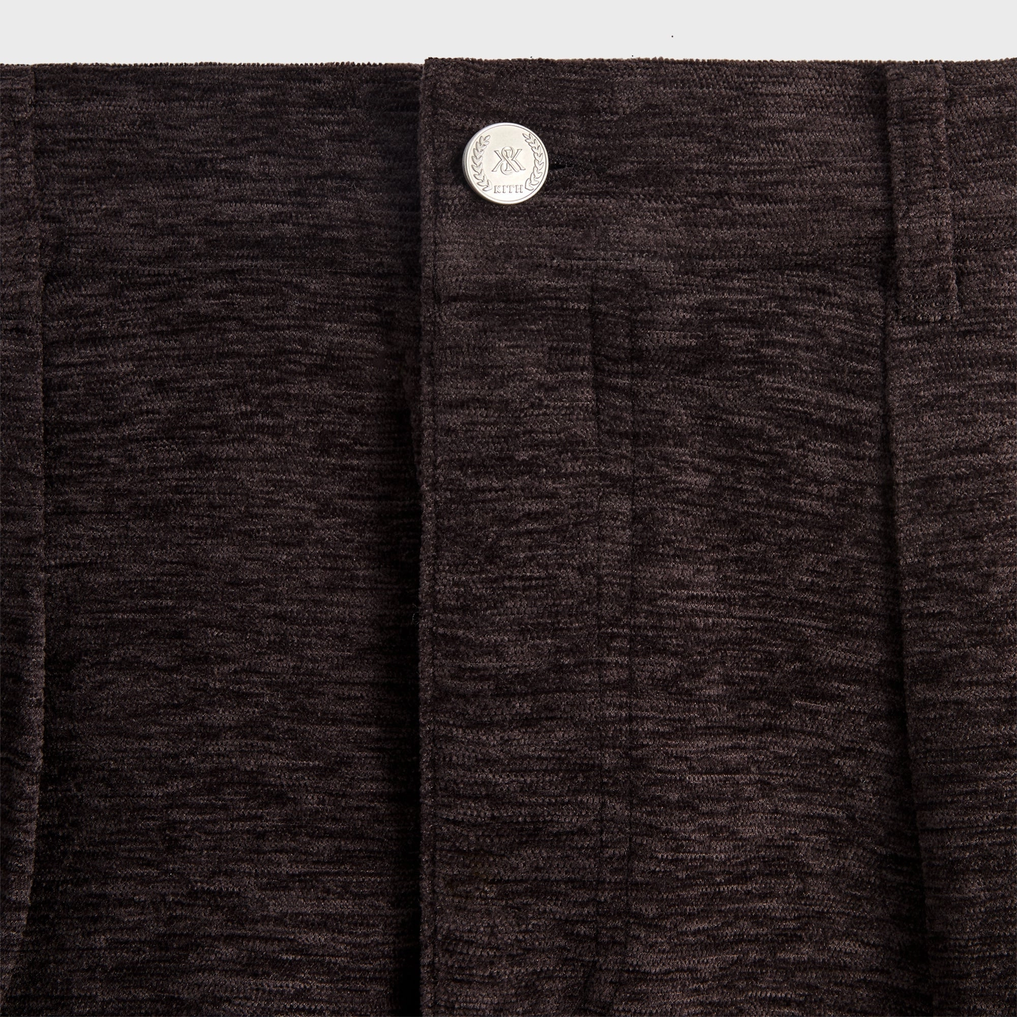 Kith Chenille Brett Pleated Taper Trouser - Kindling Slimline Fit ResilientElasticBand