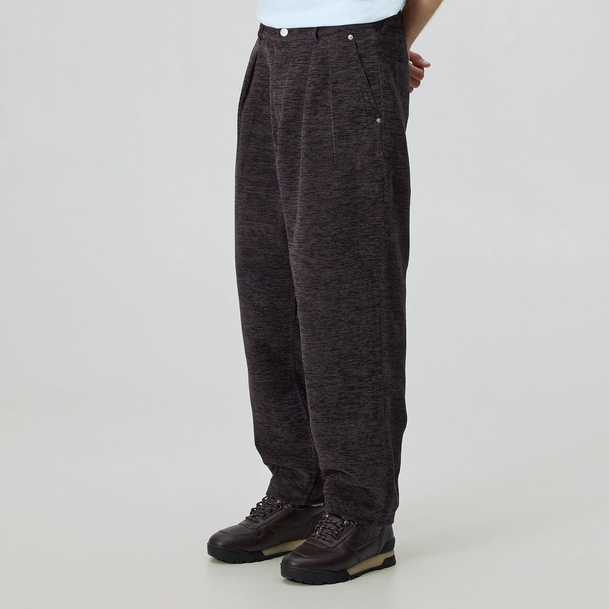 anti slip grip Kith Chenille Brett Pleated Taper Trouser - Kindling