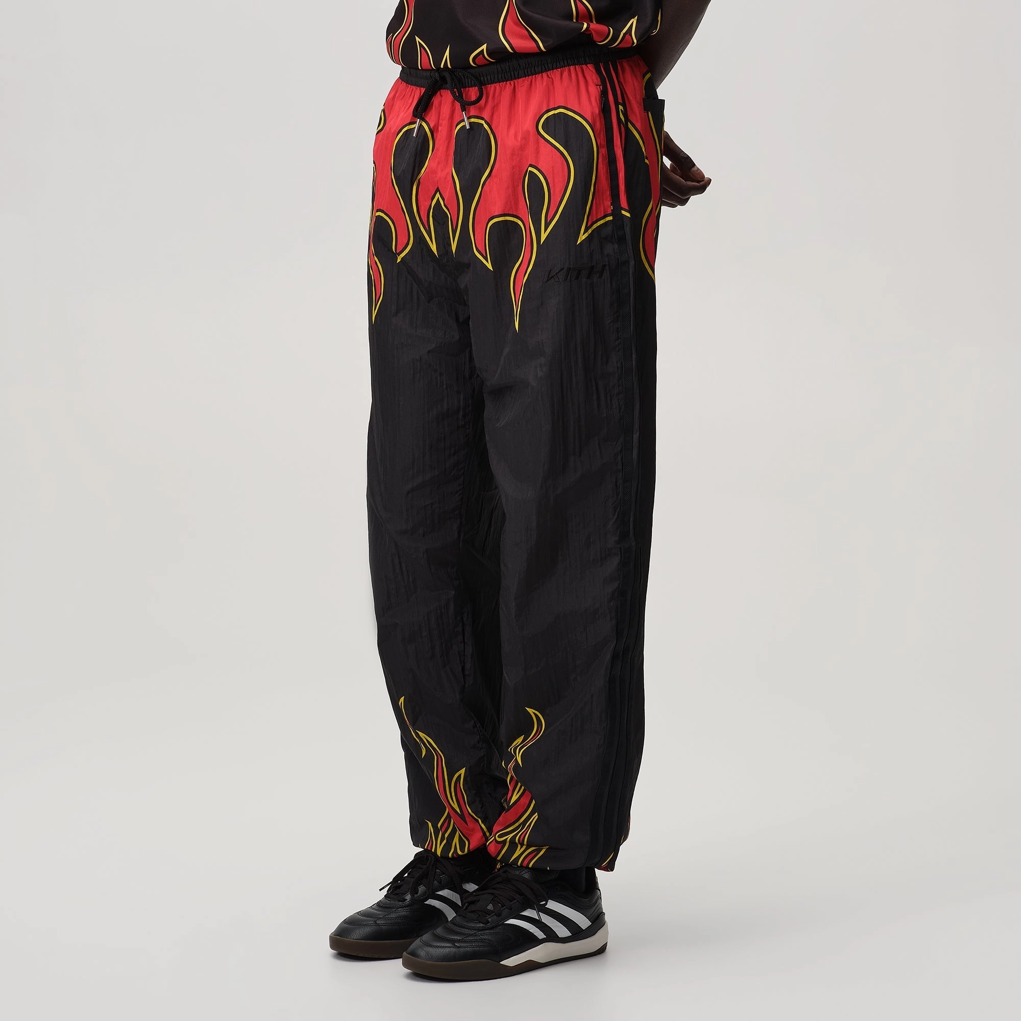 Kith for adidas Football Flame Pant - Black Distressed finish Tear Resistant Fabric