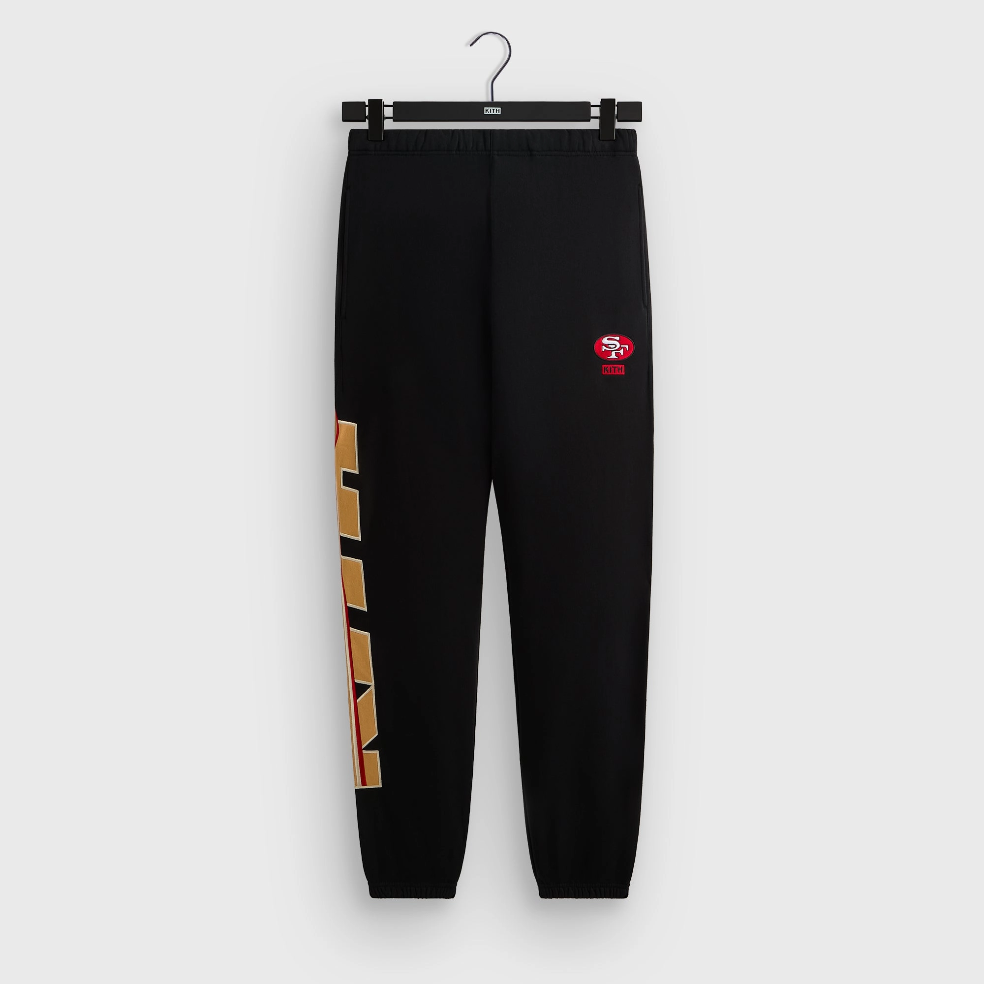 Kith for the NFL San Francisco 49ers Vintage Nelson Sweatpant - Black Breathable Mesh Panels