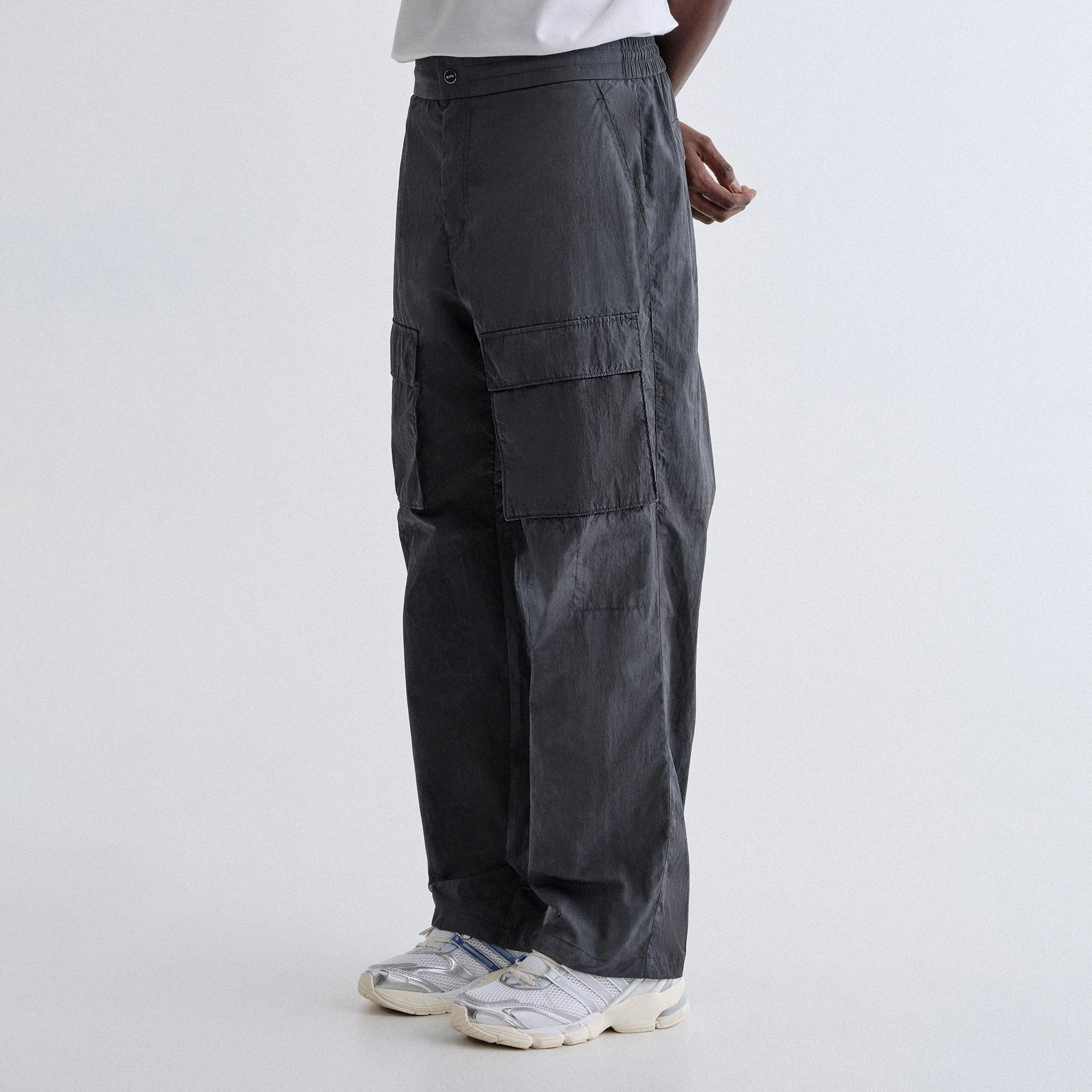 Seamless Comfort Slip Resistant Kith Garment Dyed Nylon Hooper Pant - Thunder