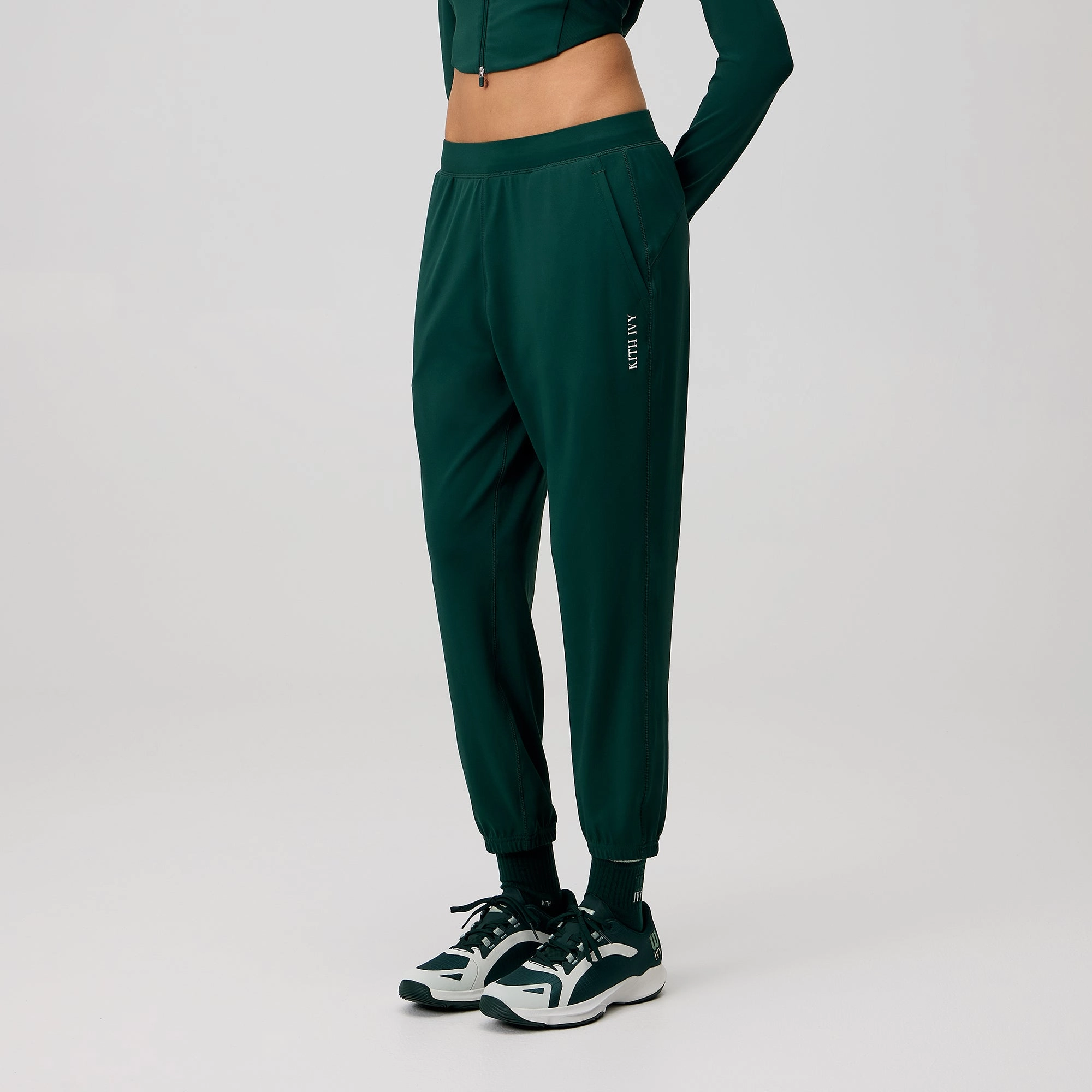 Kith Ivy for Wilson Women's Performance Jogger - Ivy Green Flex Foam Inserts Quick Drying
