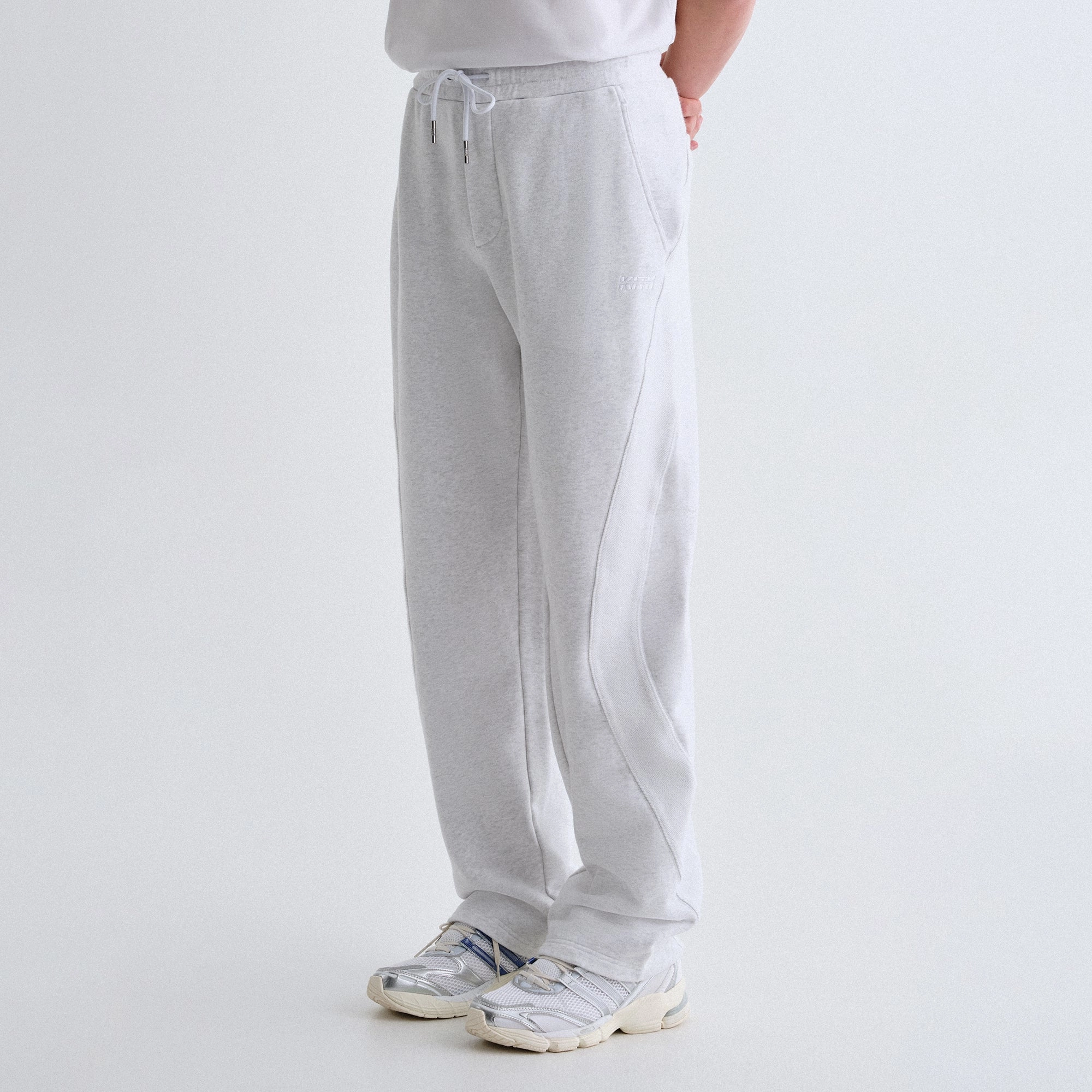 Kith Racer Terry Bryson Sweatpant - Light Heather Grey Eco Dye Process Minimal Design