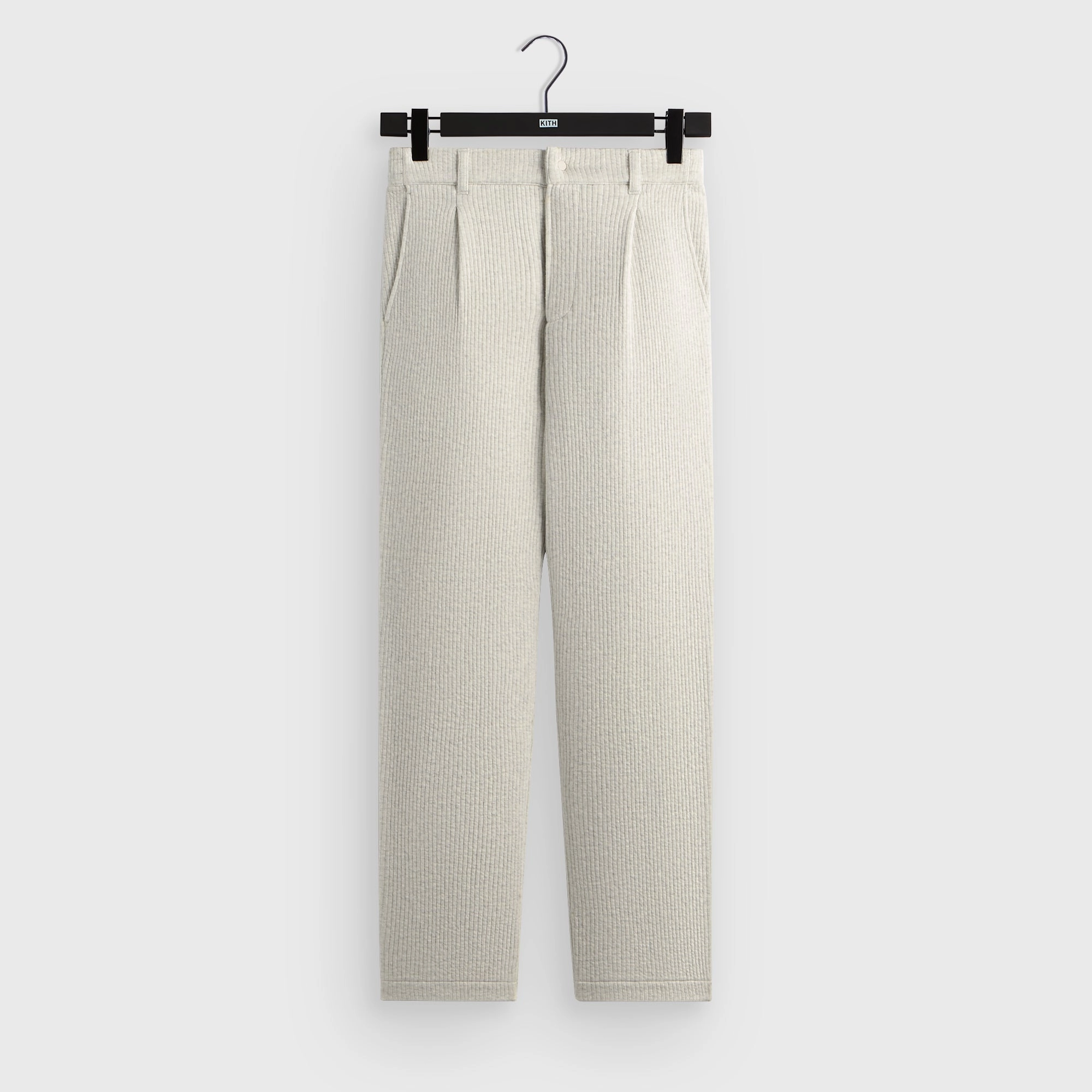 Quick Cool UV protection coating Kith Striped Interlock Garrison Pant - Light Heather Grey
