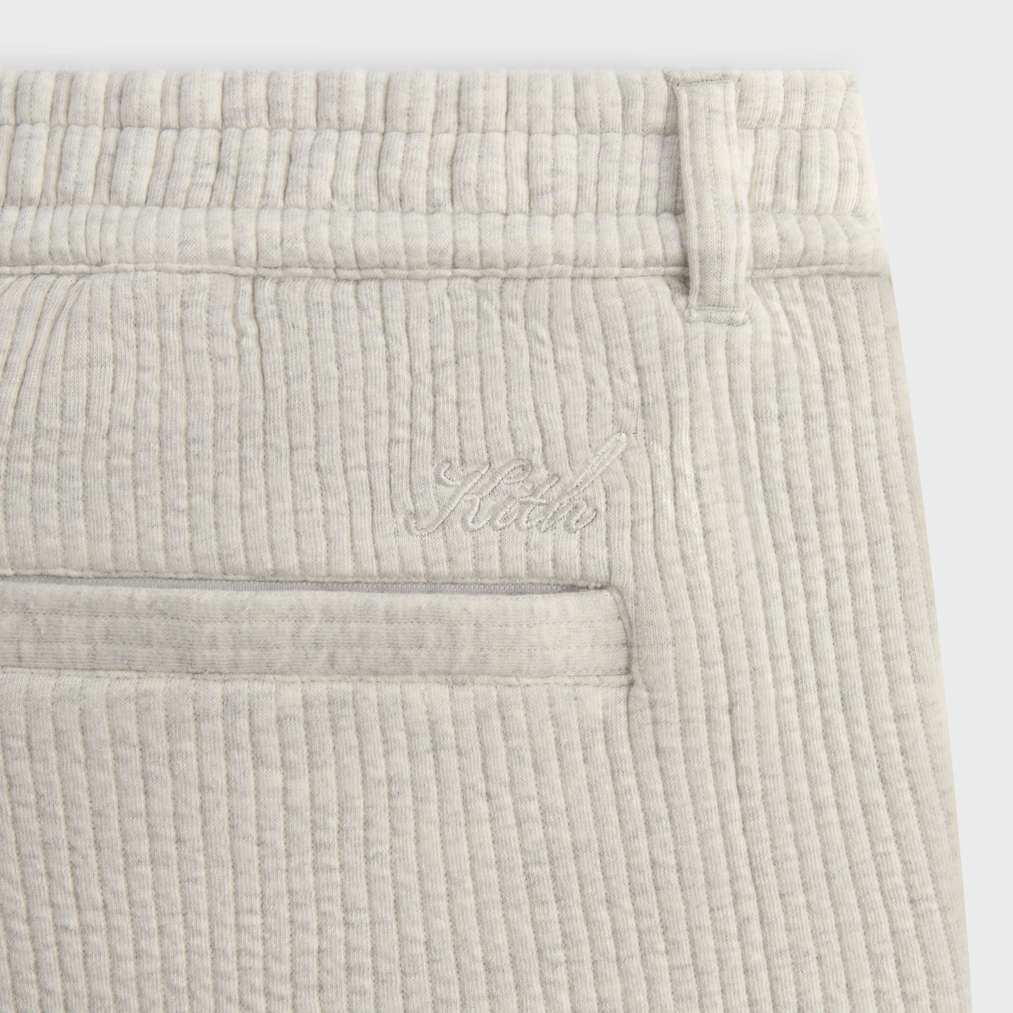 Kith Striped Interlock Garrison Pant - Light Heather Grey ComfortFit