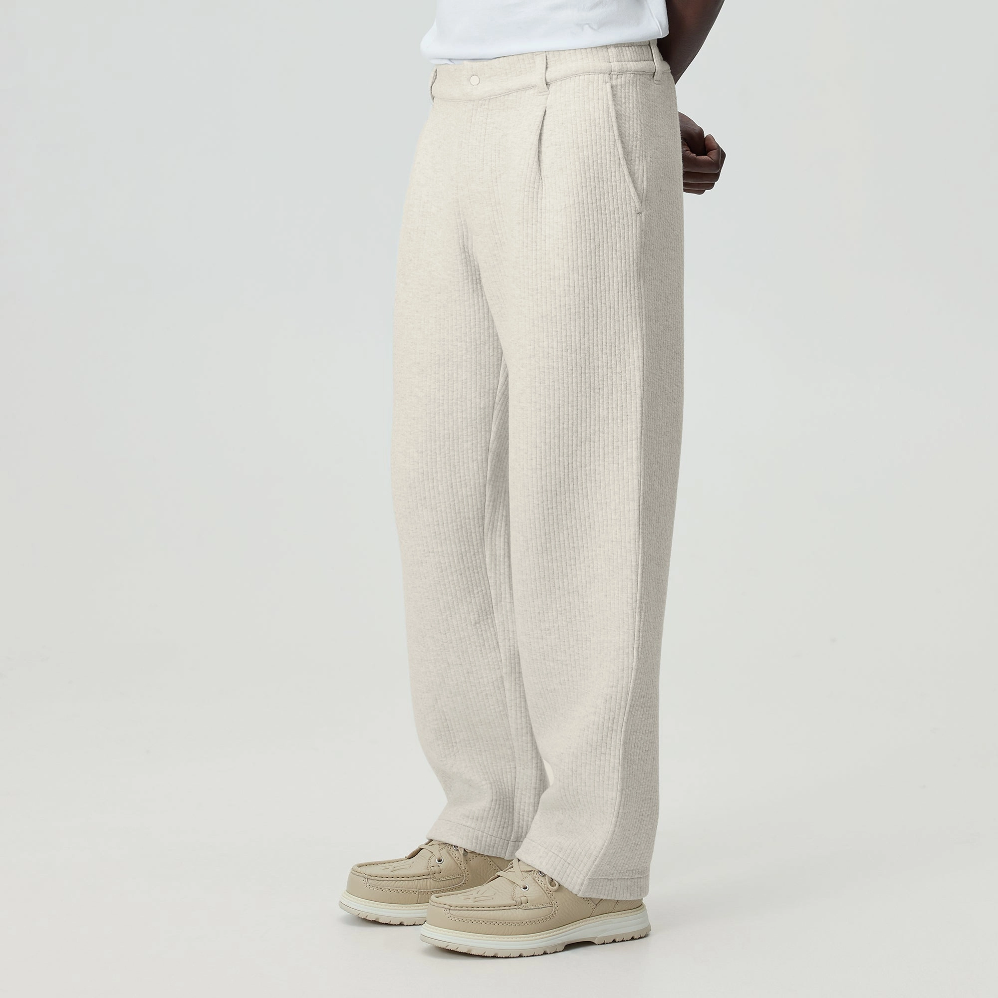 Kith Striped Interlock Garrison Pant - Light Heather Grey Fit For Movement