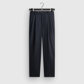 All Purpose Fit Core Basic Kith Wool Twill Kylan Pleated Trouser - Nocturnal