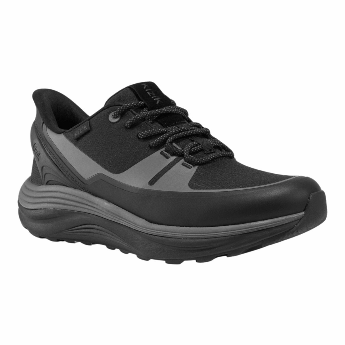 Compression Resistant Midsole Breathable Airflow Kizik Men's London All-Terrain Black/Poppyseed