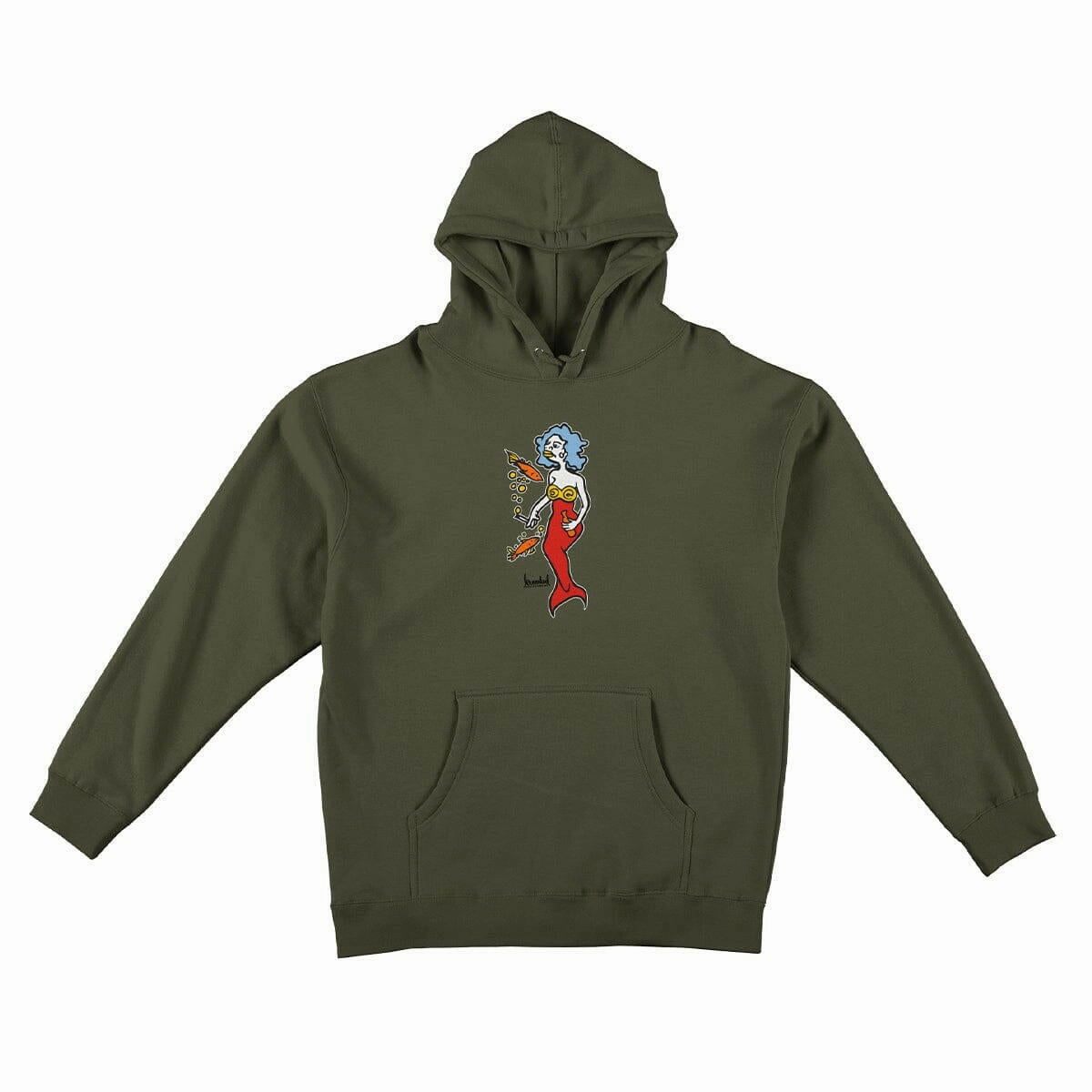 Krooked - Mermaid Hoodie Army Sport Flex Rain Wear