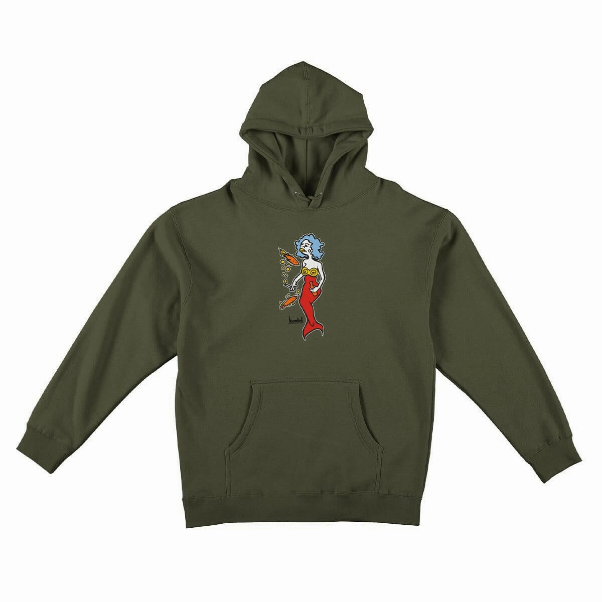 short sleeves Krooked - Mermaid Hoodie Army