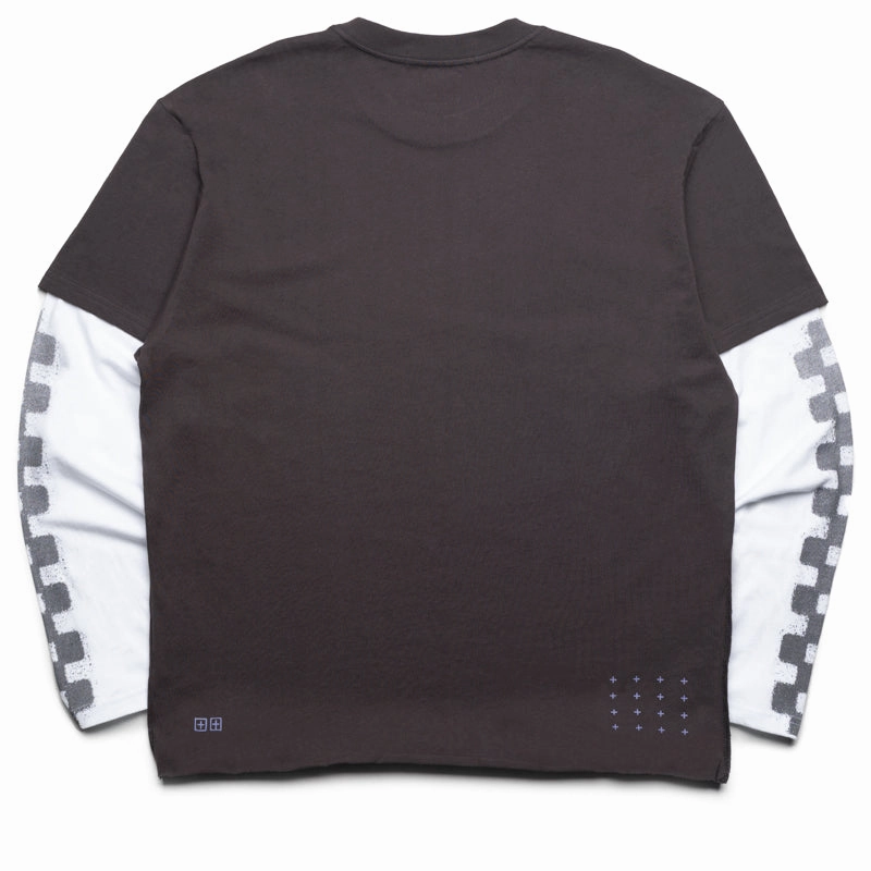 Cool Touch Fabric Technology Ksubi Engine Layered L/S Tee - Faded Black