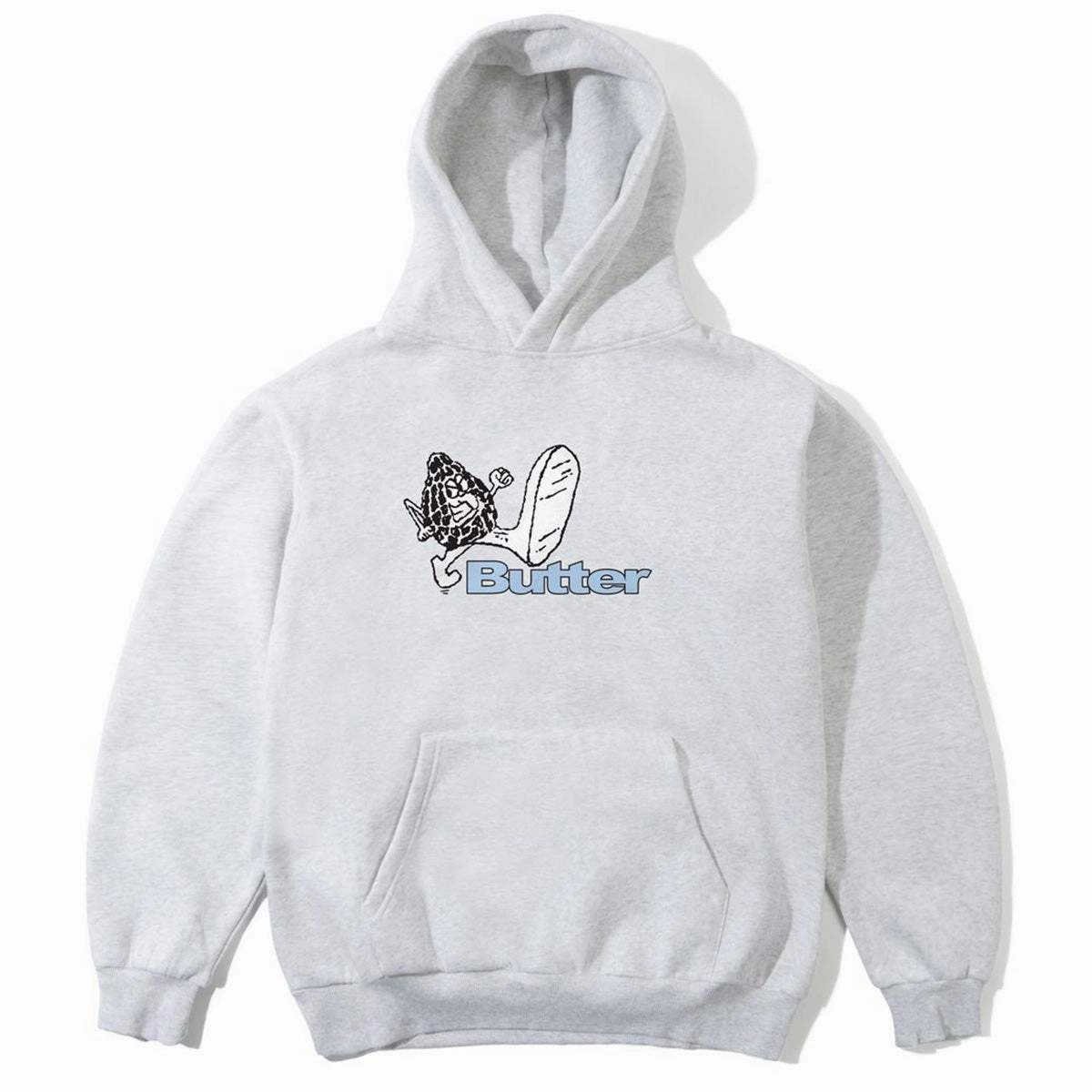 Butter Goods - Steppin' Logo Hoodie Ash Durable Build