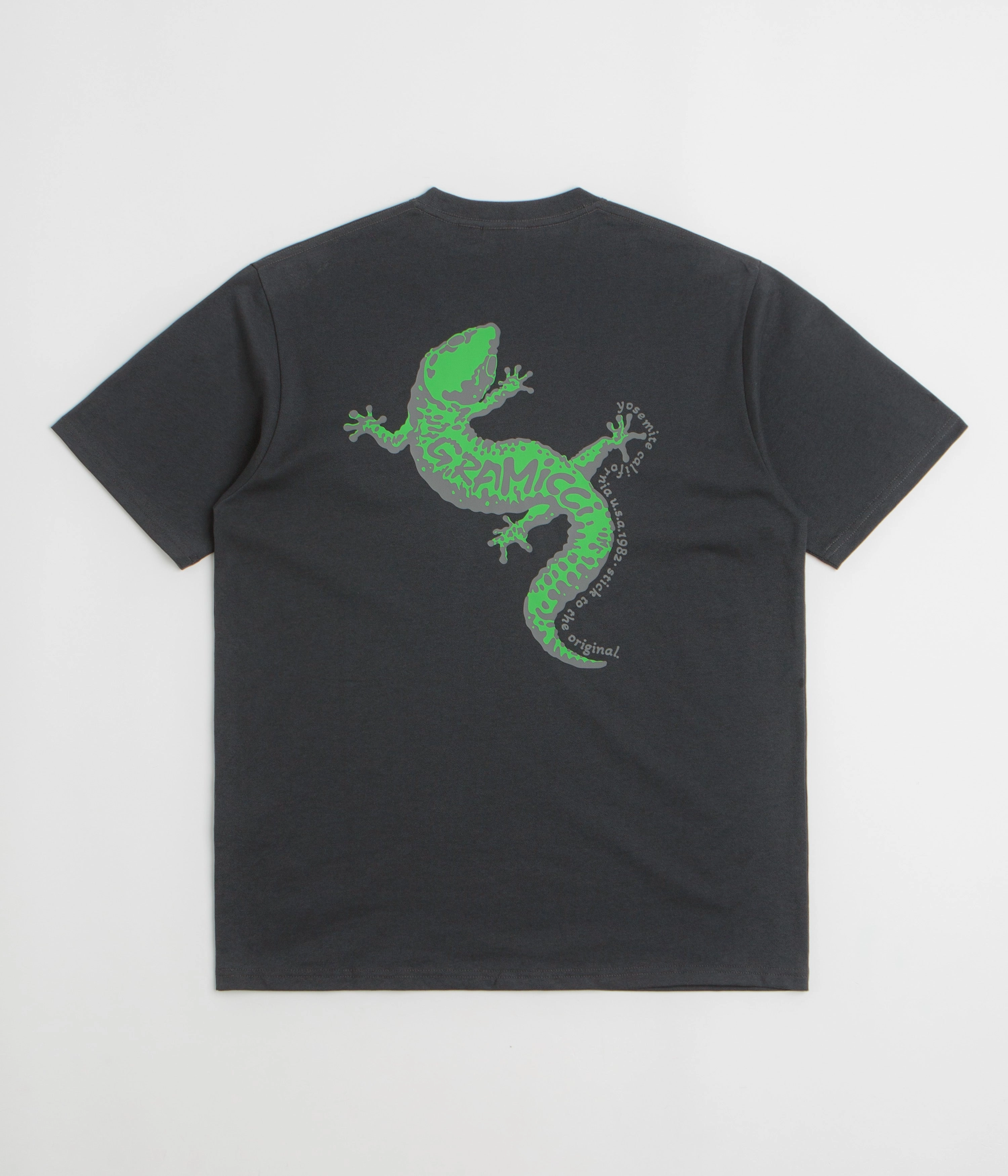 Gramicci Gecko T-Shirt - Vintage Black Eco-friendly safari venue