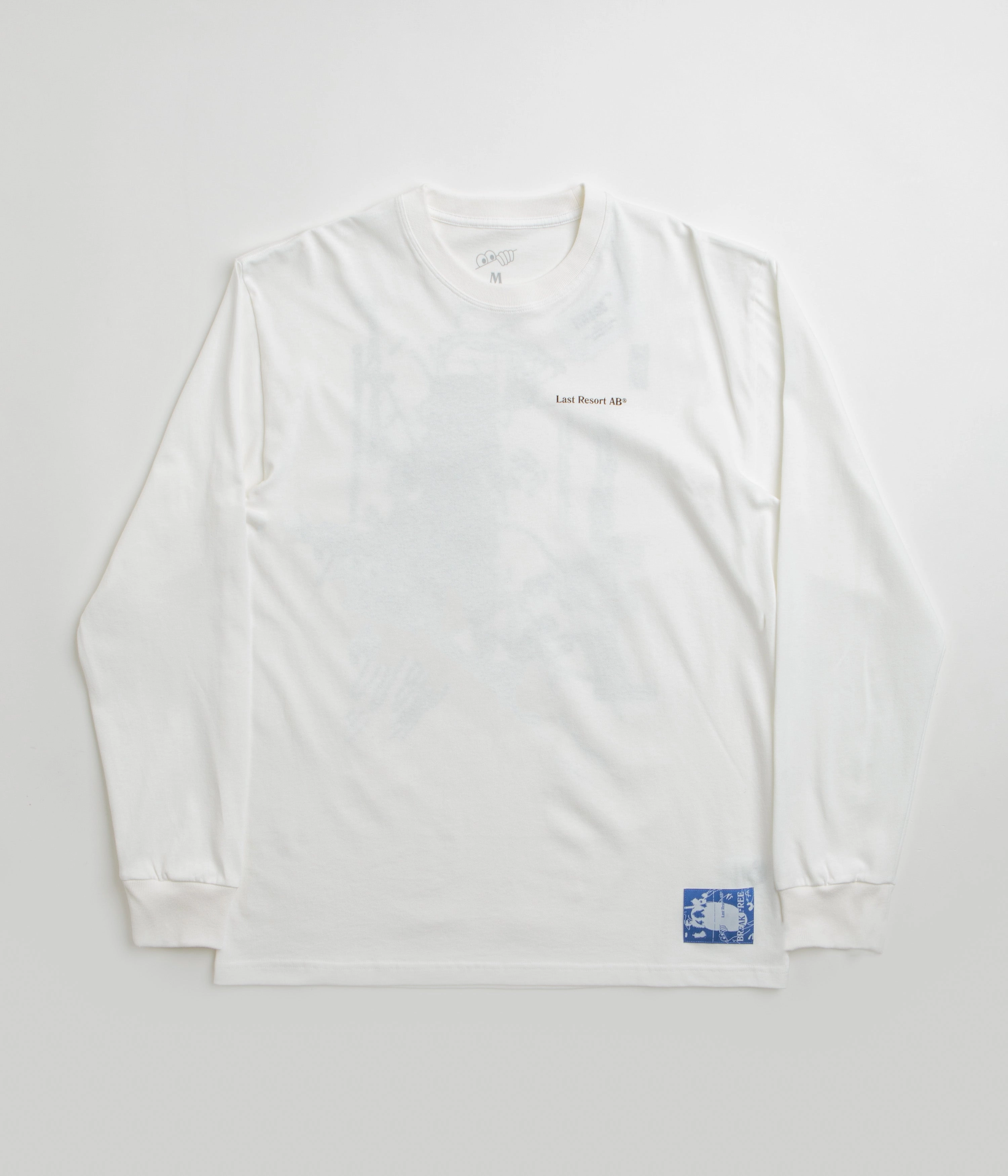 Last Resort AB Brain Freeze Long Sleeve T-Shirt - White beach scene Abstract prints